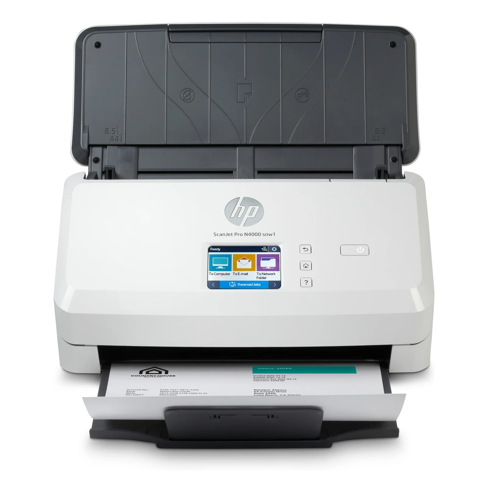 Scanjet Pro N4000 snw1 Sheet-feed Scanner Alimentation feuille à feuille de scanner 600 x 600 DPI A4 Noir, Blanc