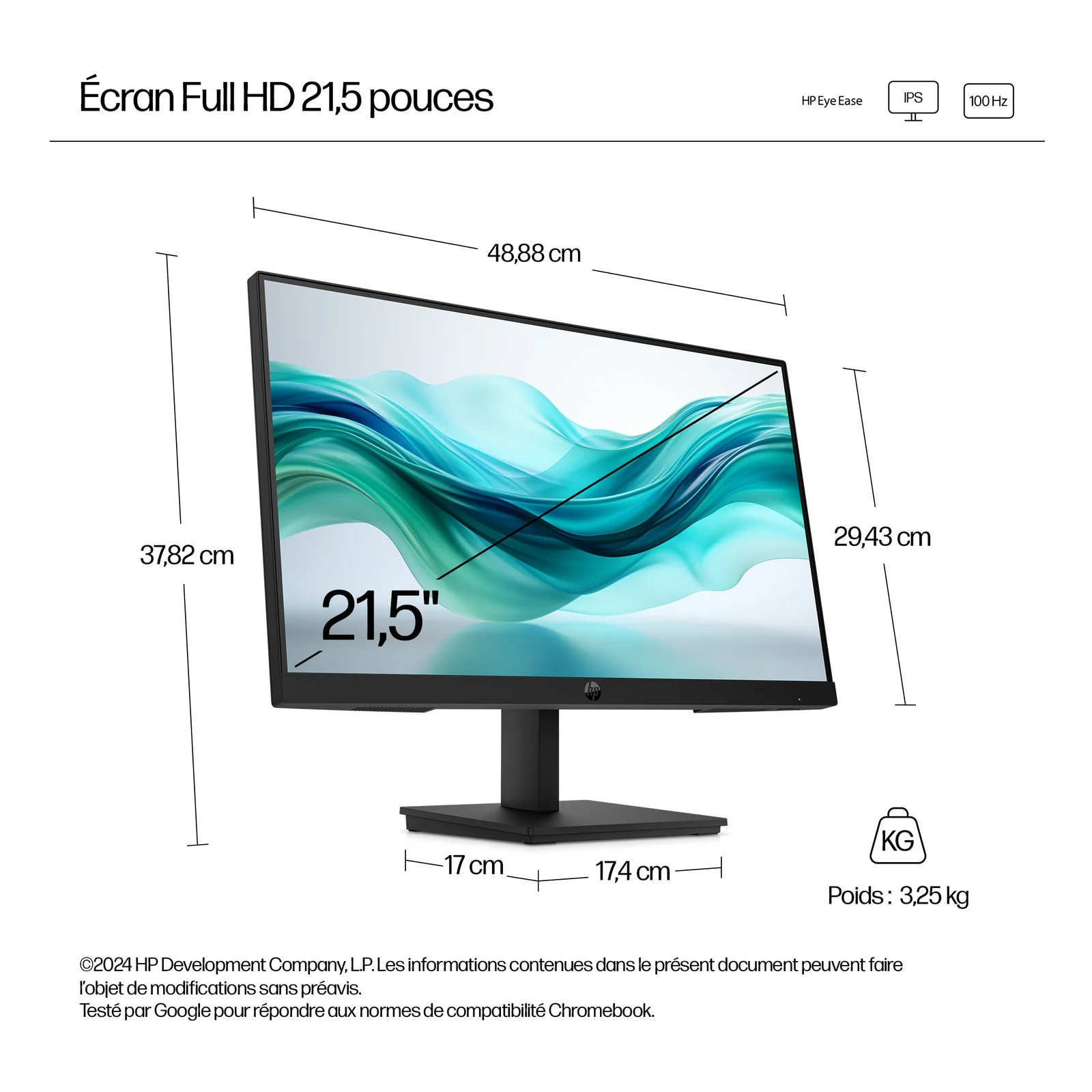 HP Series 3 Pro Moniteur FHD 21,5 pouces - 322pf
