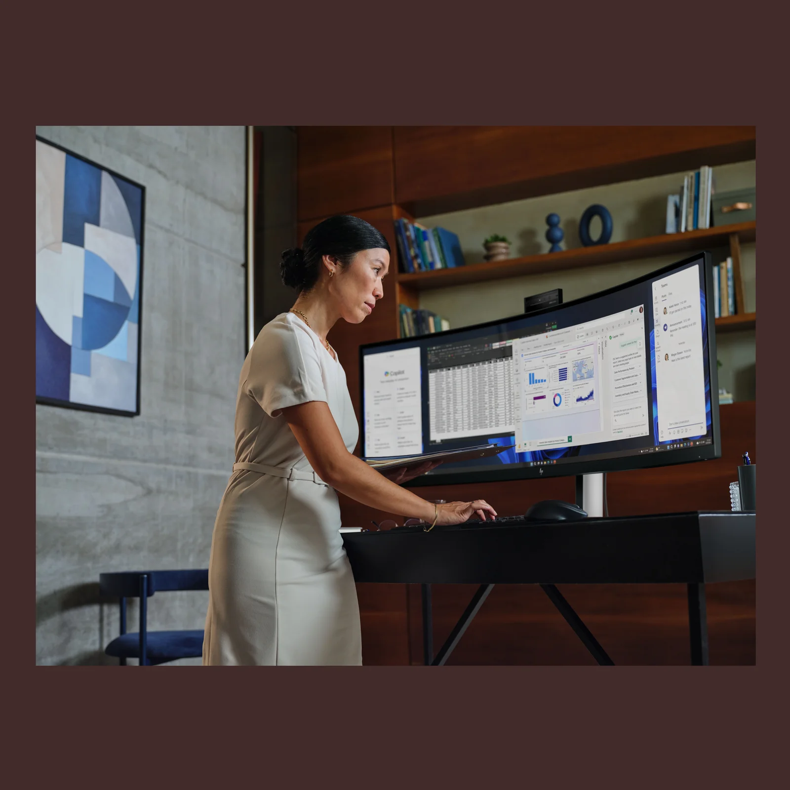 HP Series 5 Pro Écran pour visioconférence DQHD 49 pouces – 549pm