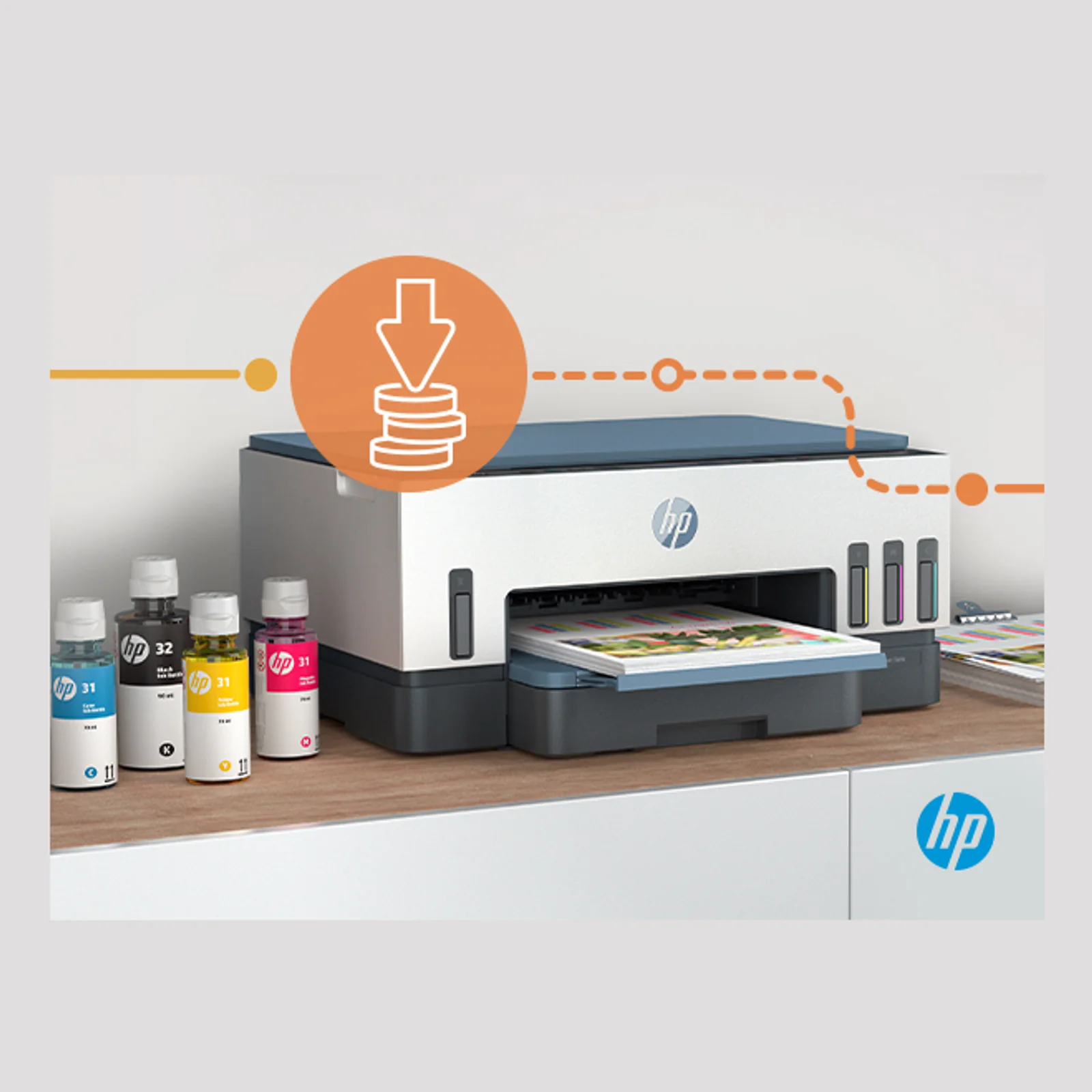 HP Smart Tank 7005 Sans fil All-in-One Couleur Imprimante, Impression recto-verso; copieur, scanner