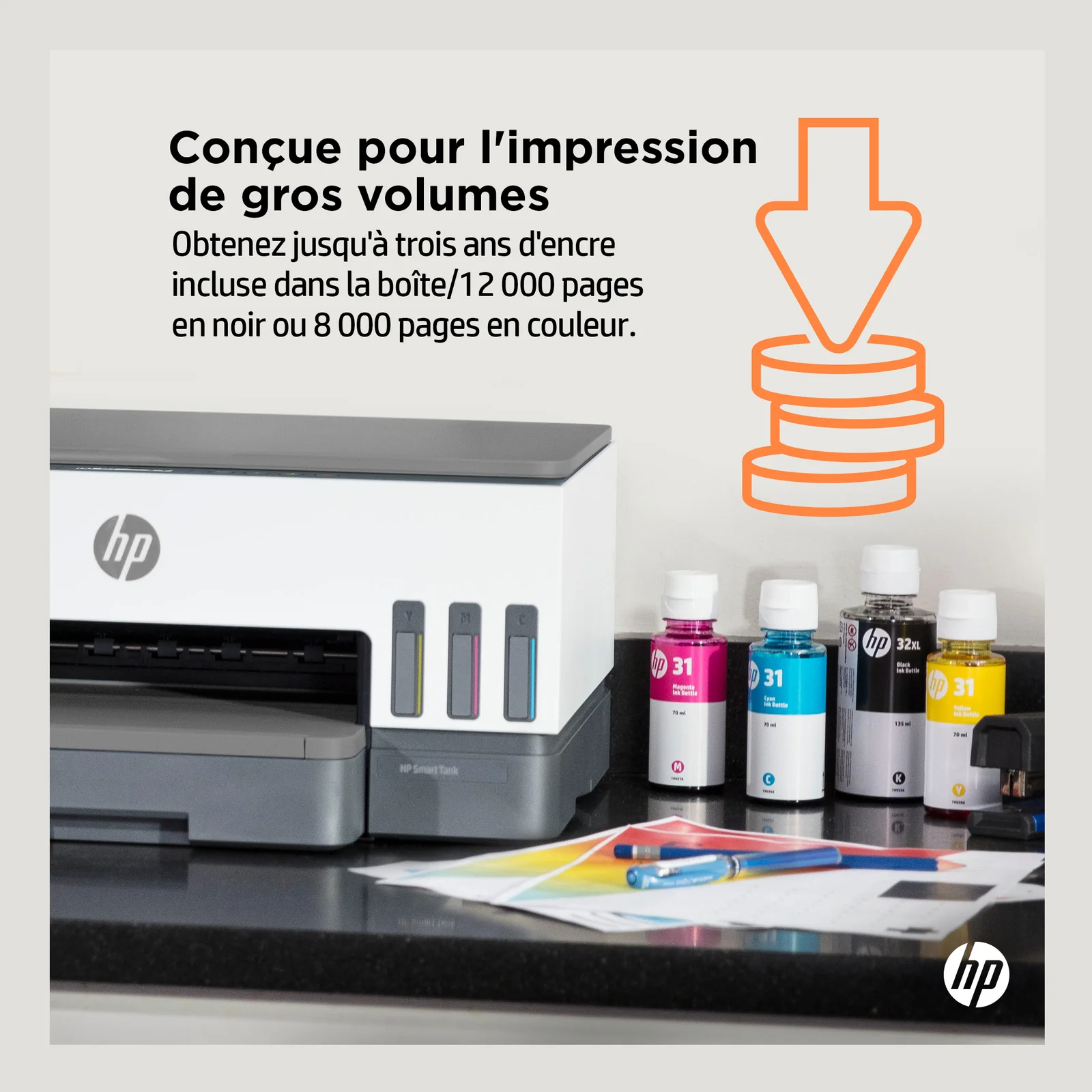 HP Smart Tank 7005 Sans fil All-in-One Couleur Imprimante, Impression recto-verso; copieur, scanner