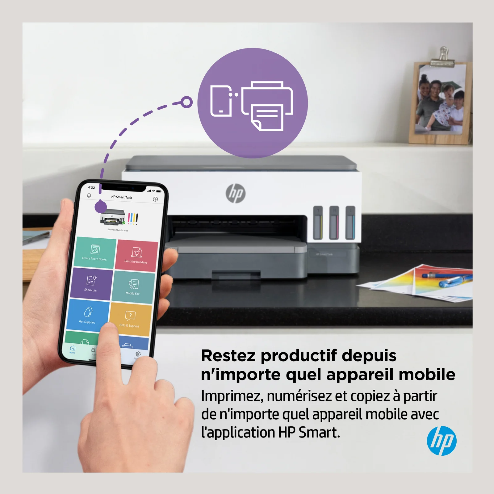 HP Smart Tank 7005 Sans fil All-in-One Couleur Imprimante, Impression recto-verso; copieur, scanner