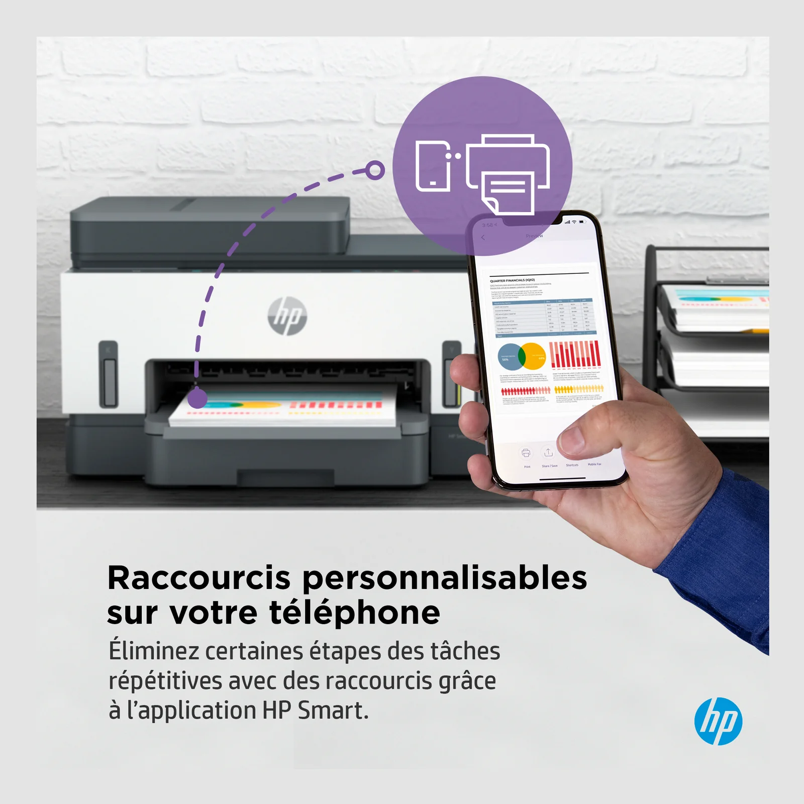 HP Smart Tank 7305 Sans fil All-in-One Couleur Imprimante, Impression recto-verso; copieur, scanner
