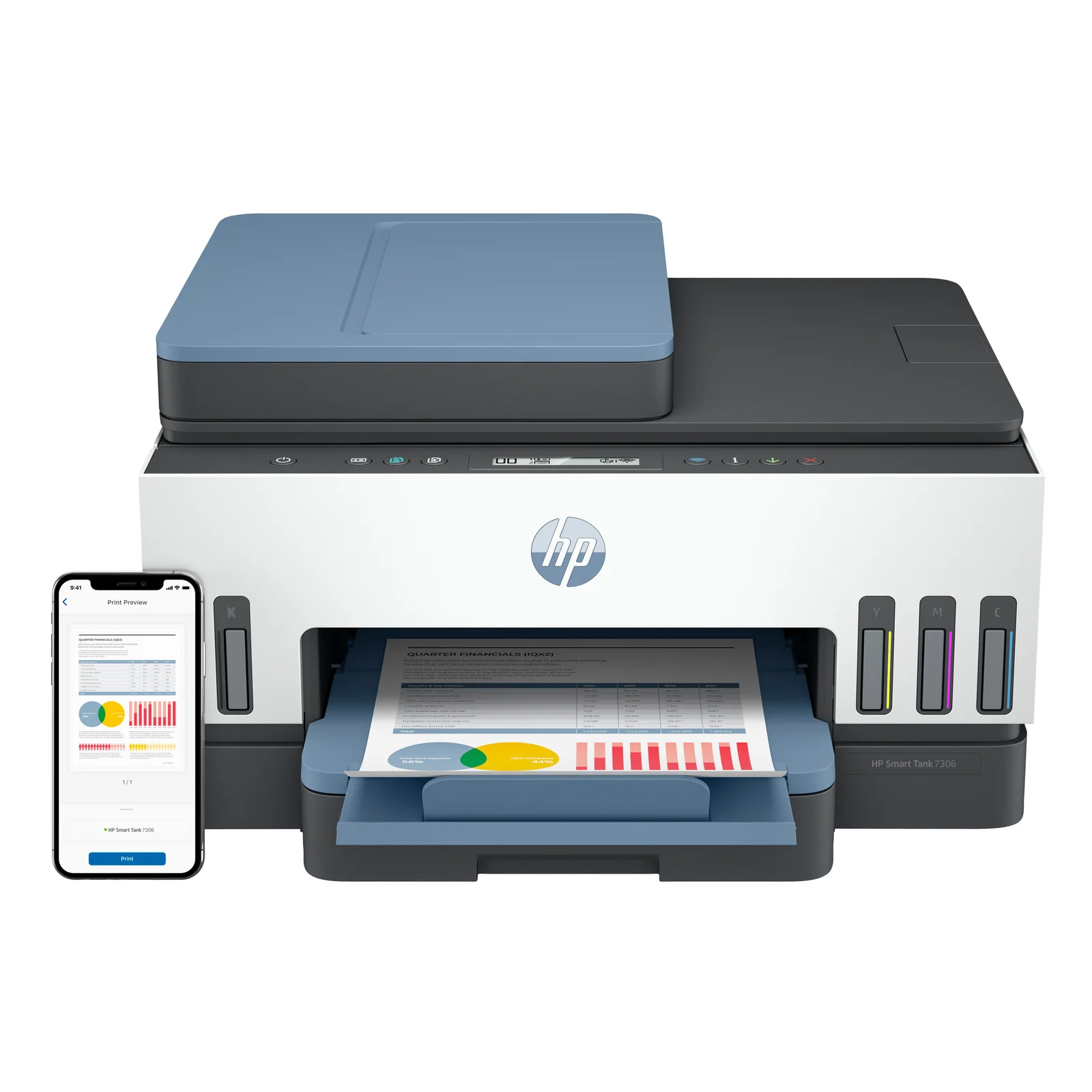 Smart Tank 7306 Sans fil All-in-One Couleur Imprimante, Impression recto-verso; copieur, scanner