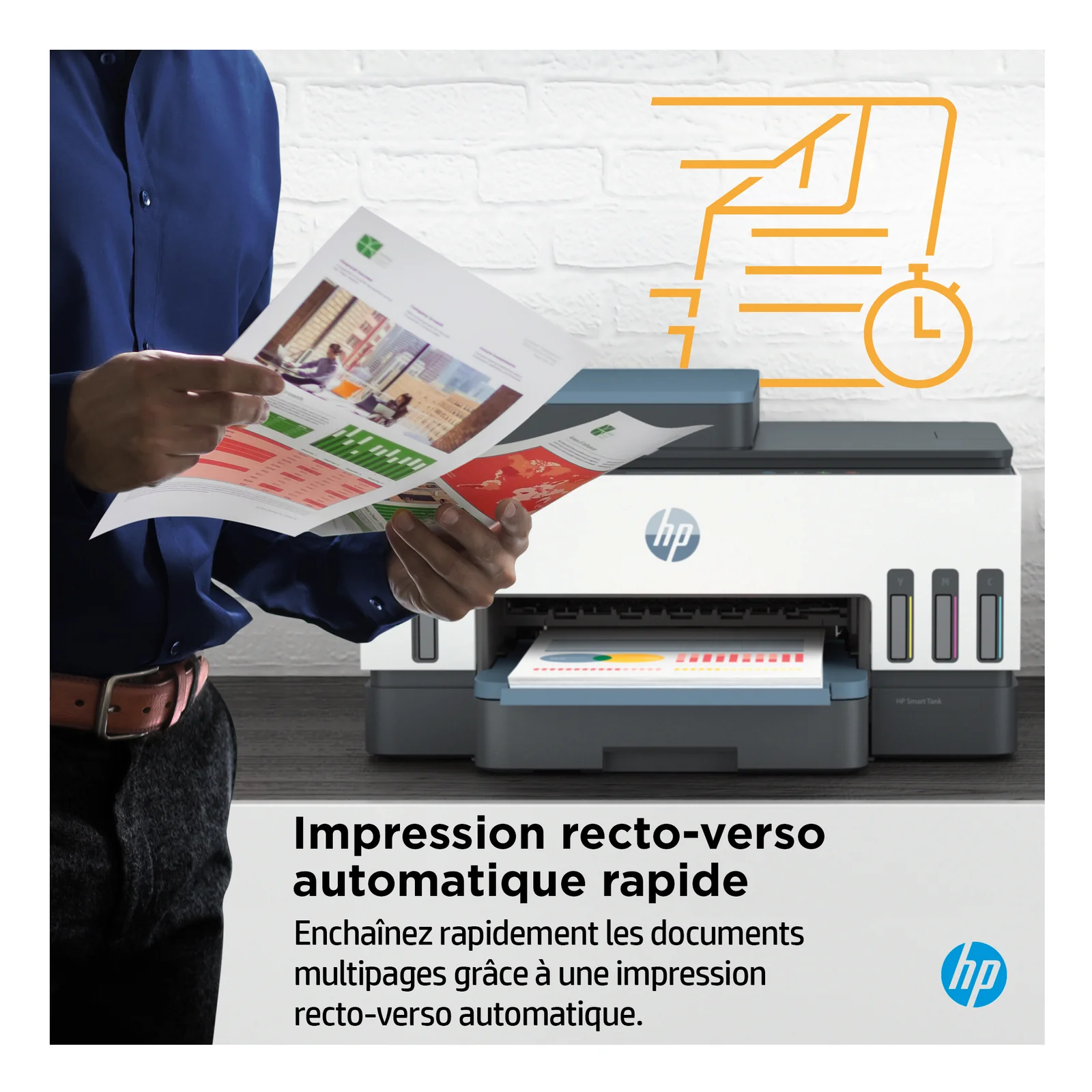 HP Smart Tank 7306 Sans fil All-in-One Couleur Imprimante, Impression recto-verso; copieur, scanner