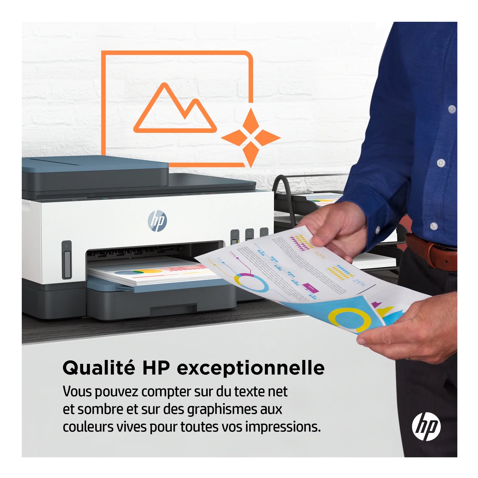 HP Smart Tank 7306 Sans fil All-in-One Couleur Imprimante, Impression recto-verso; copieur, scanner