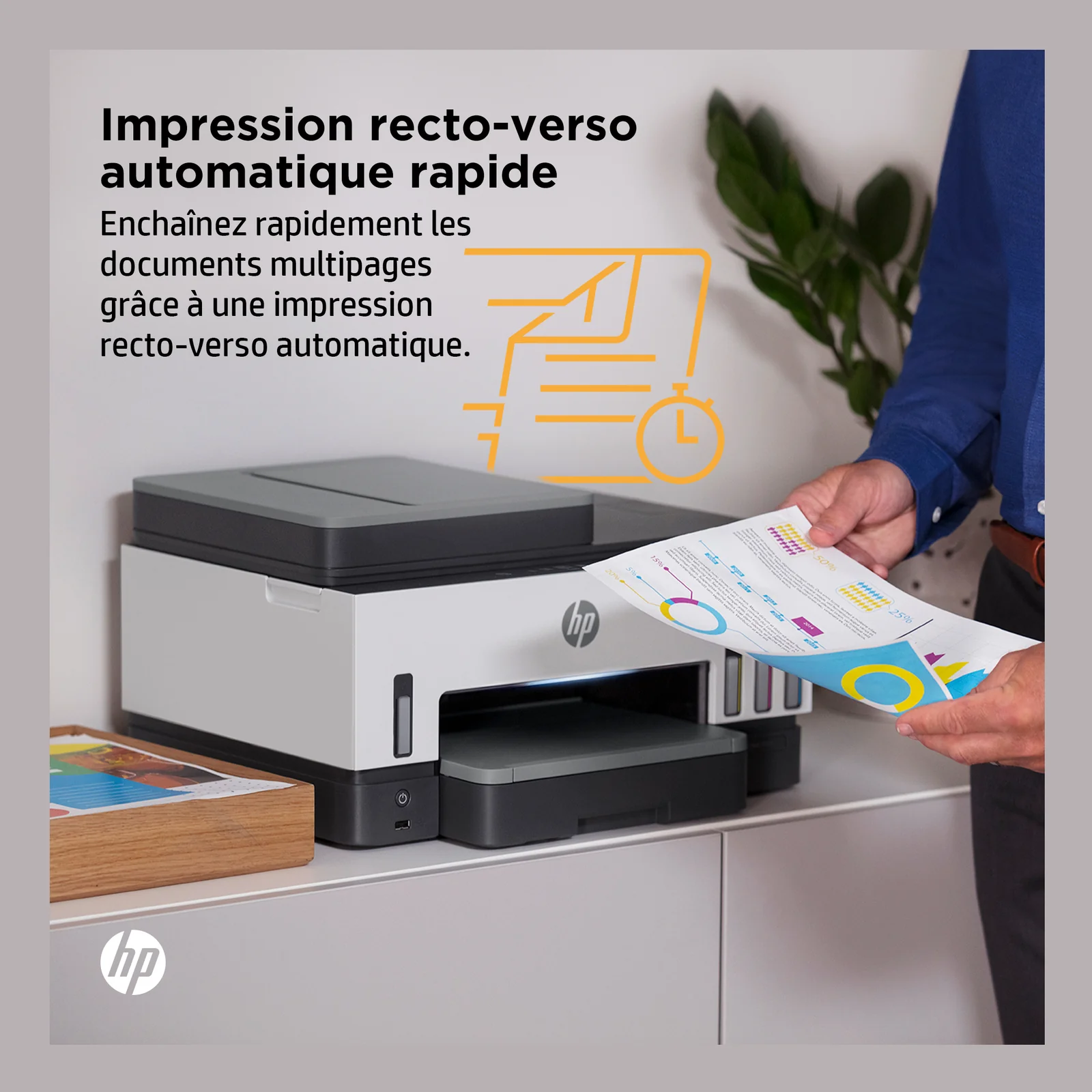 HP Smart Tank 7605 Sans fil All-in-One Couleur Imprimante, Impression recto-verso; copieur, scanner
