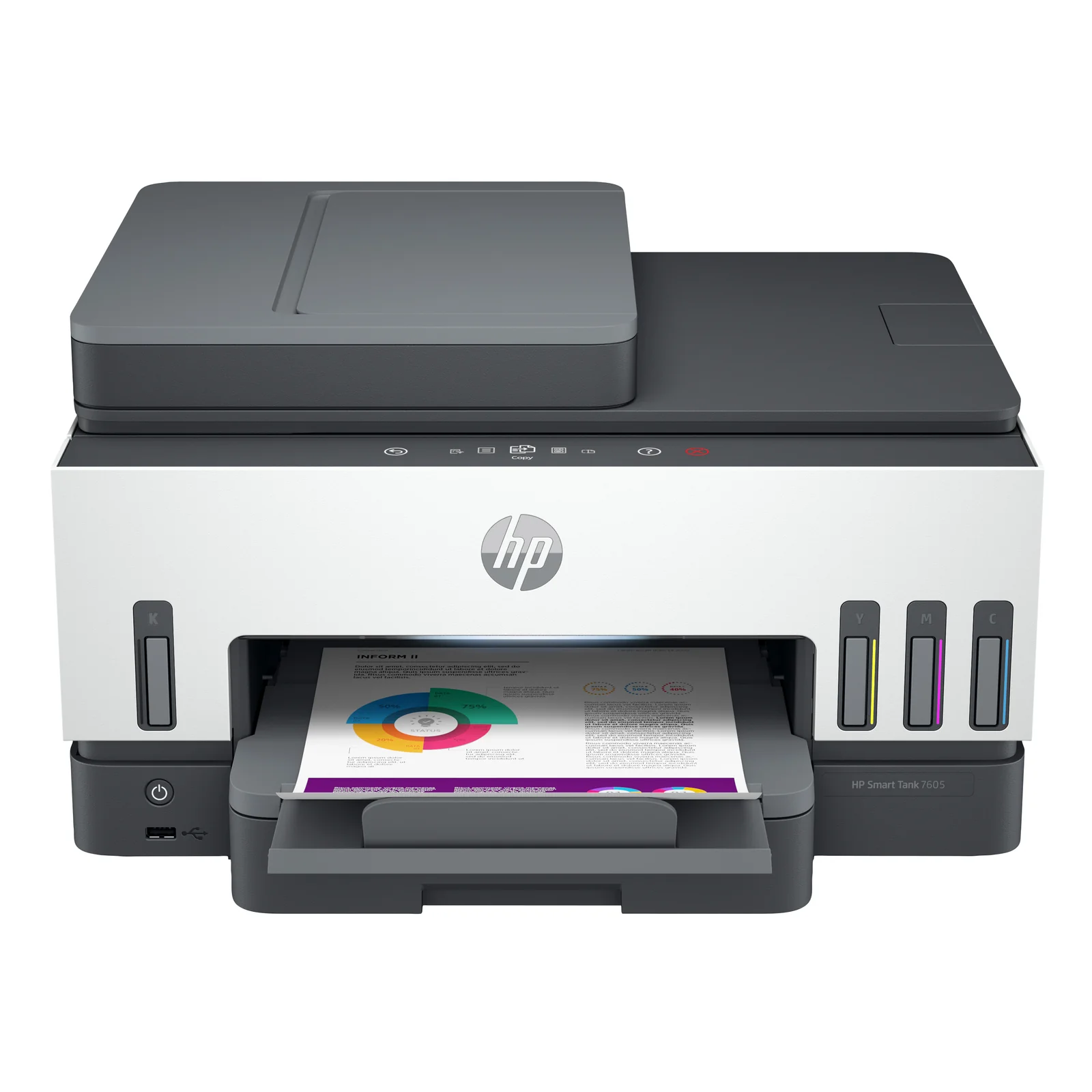 HP Smart Tank 7605 Sans fil All-in-One Couleur Imprimante, Impression recto-verso; copieur, scanner