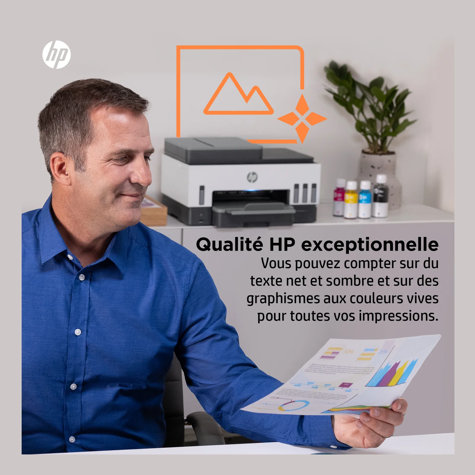 HP Smart Tank 7605 Sans fil All-in-One Couleur Imprimante, Impression recto-verso; copieur, scanner
