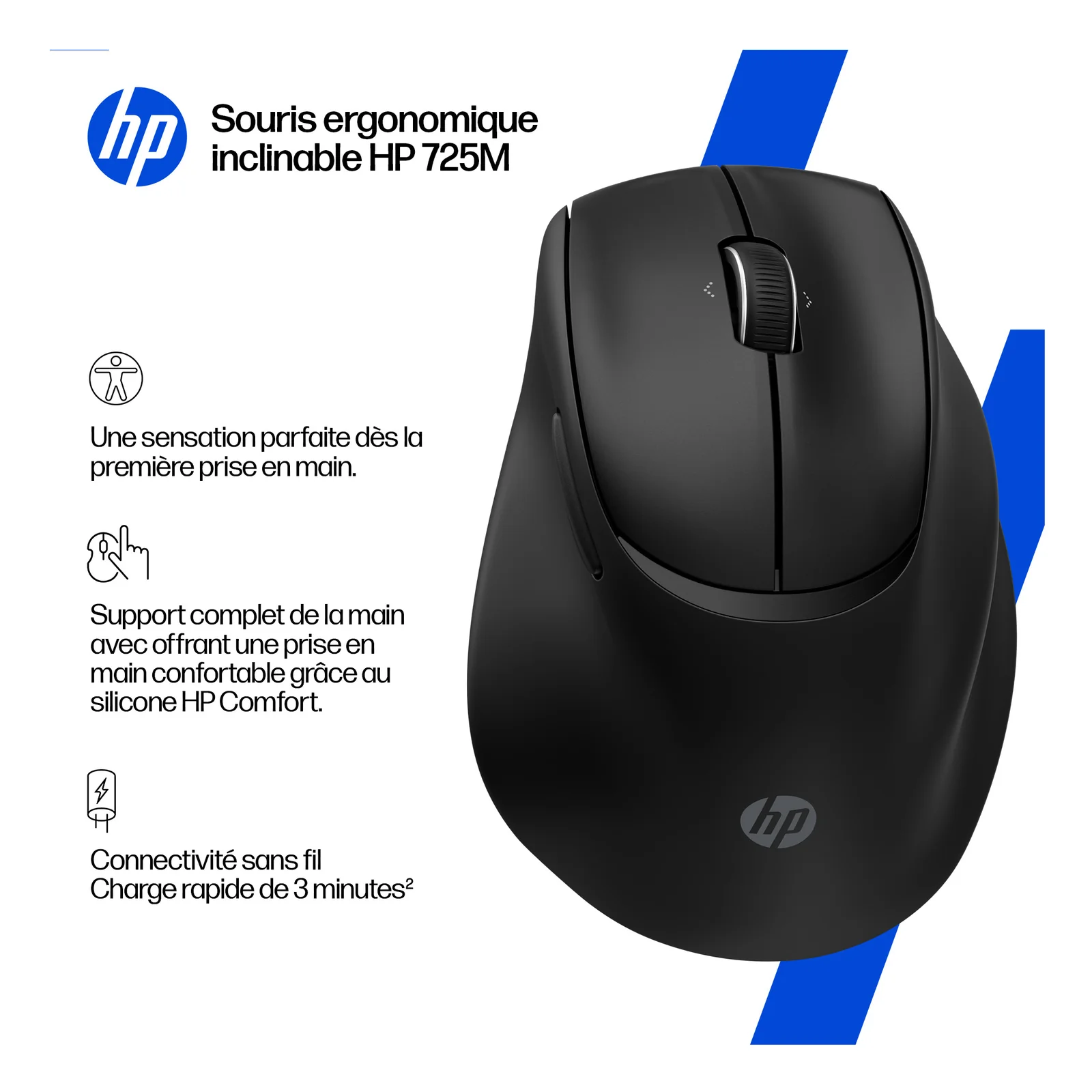 HP Souris ergonomique inclinable 725M