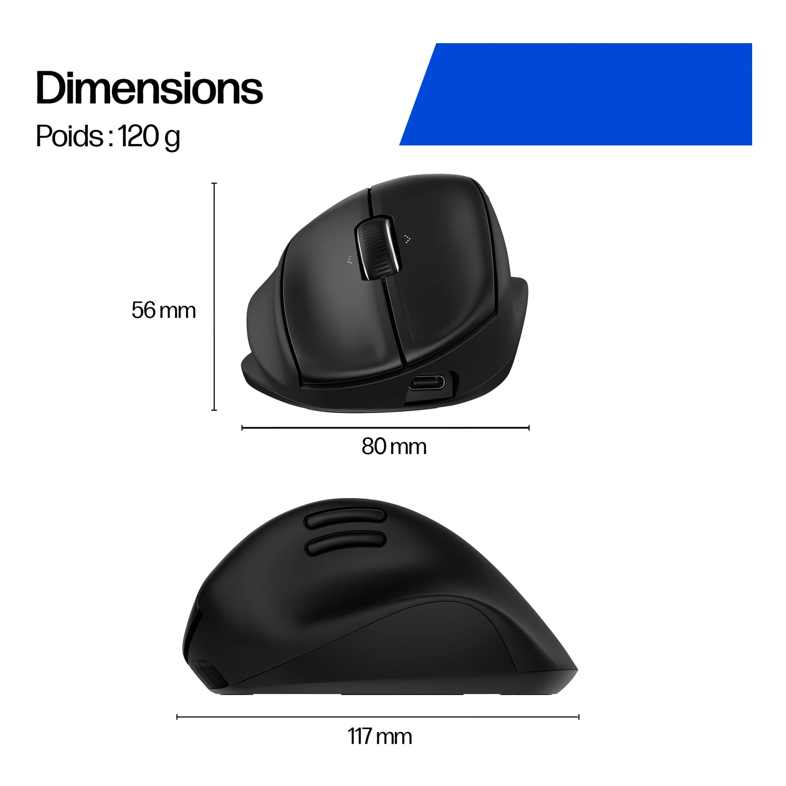 HP Souris ergonomique inclinable 725M