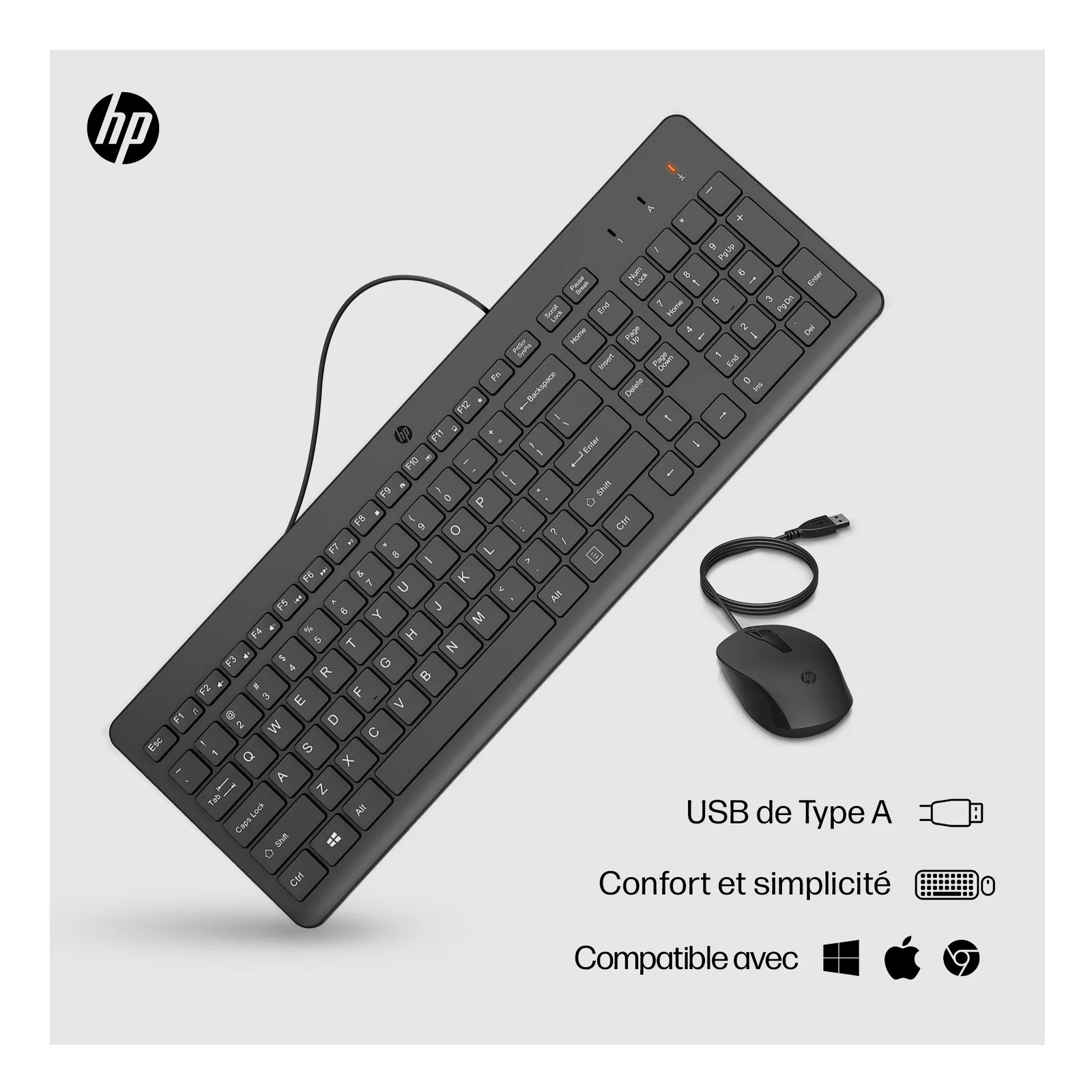 HP Souris et clavier filaires 150