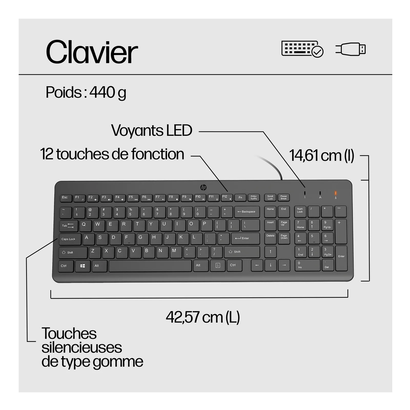 HP Souris et clavier filaires 150