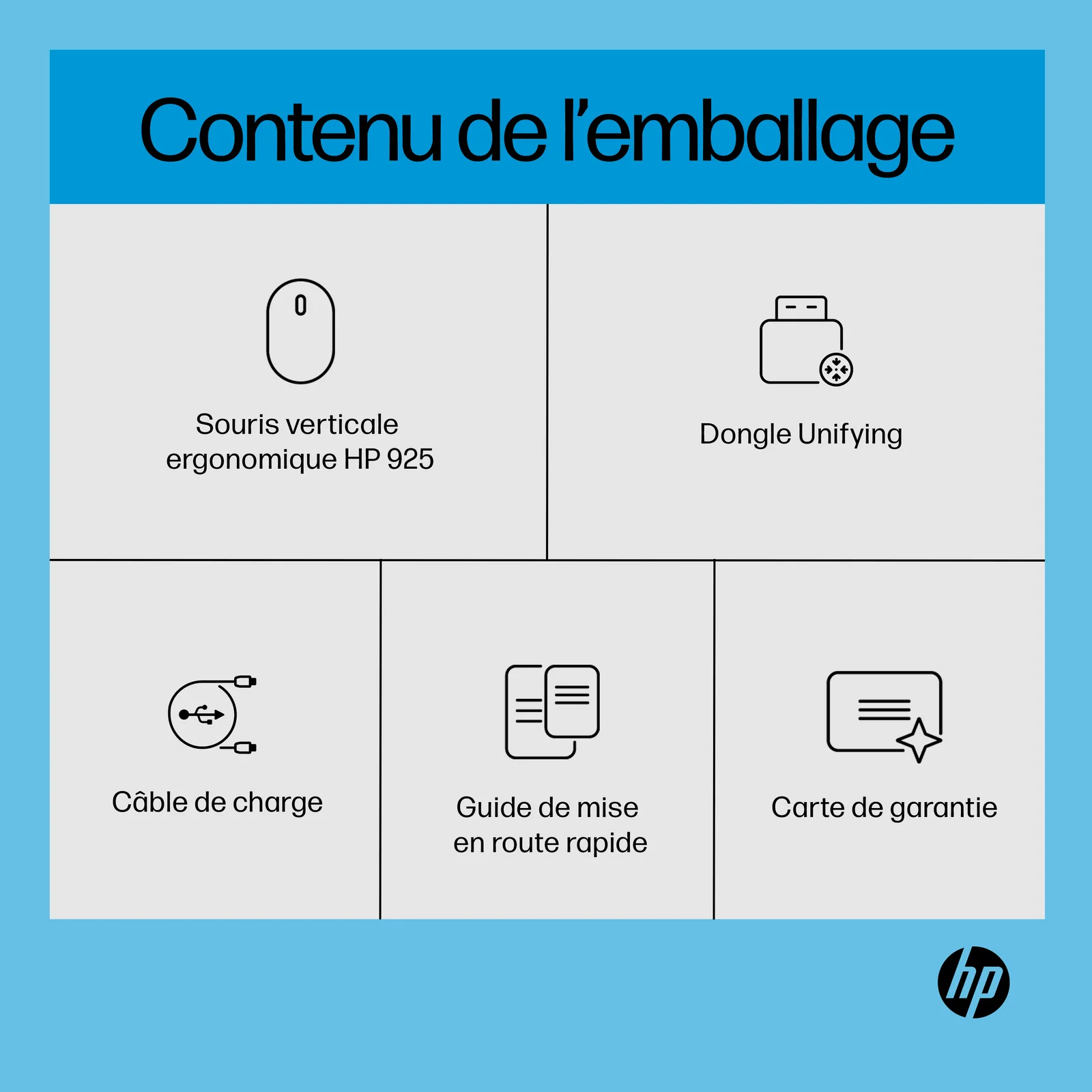 HP Souris verticale ergonomique 925