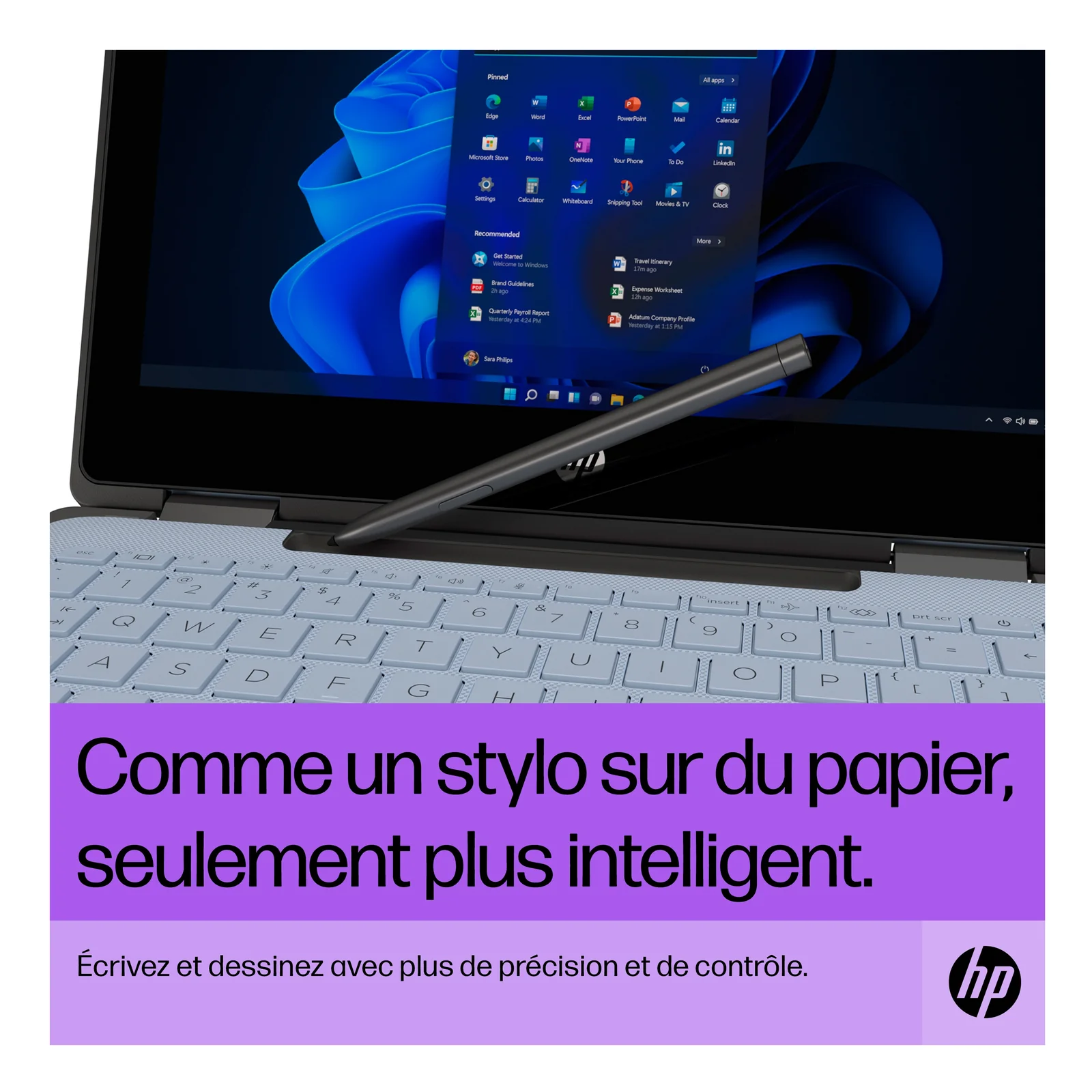 HP Stylet rechargeable ultra-plat