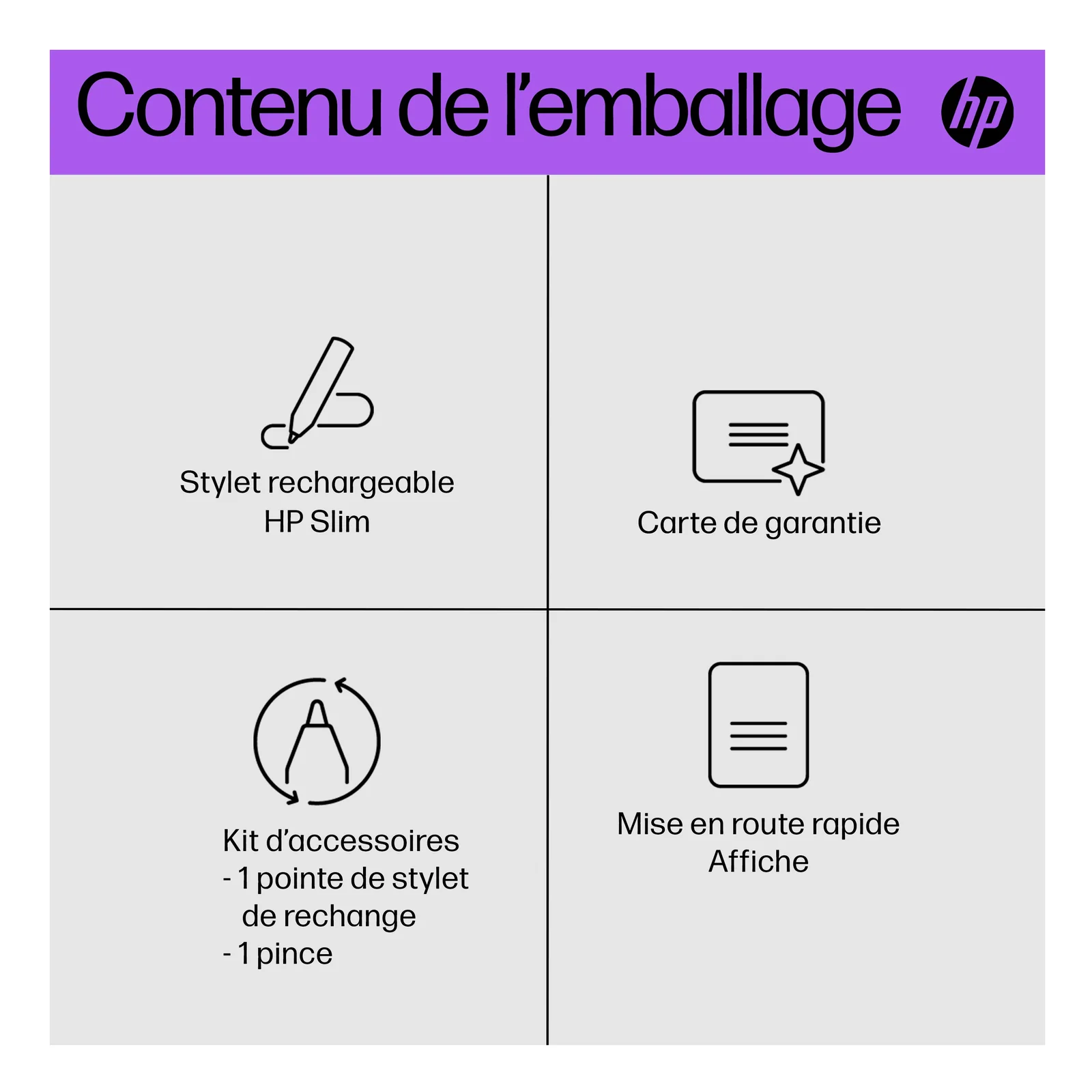 HP Stylet rechargeable ultra-plat