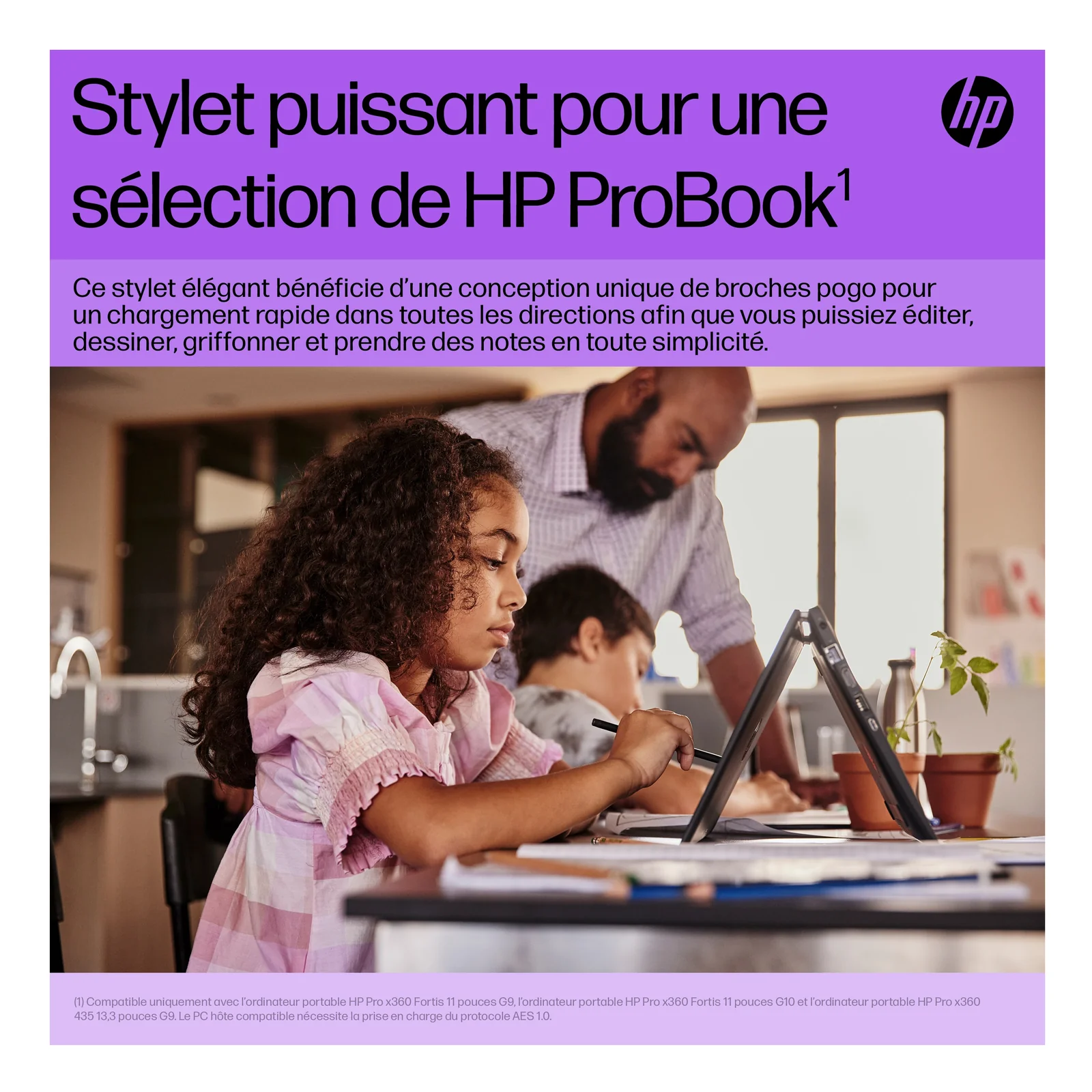 HP Stylet rechargeable ultra-plat