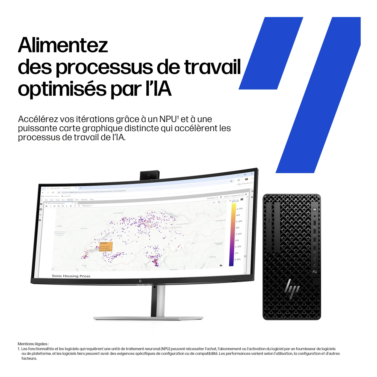 HP Z1 Tower G1i Intel Core Ultra 7 265 16 Go DDR5-SDRAM 1 To SSD NVIDIA RTX A1000 Windows 11 Pro Station de travail AI Workstation, AI PC Noir