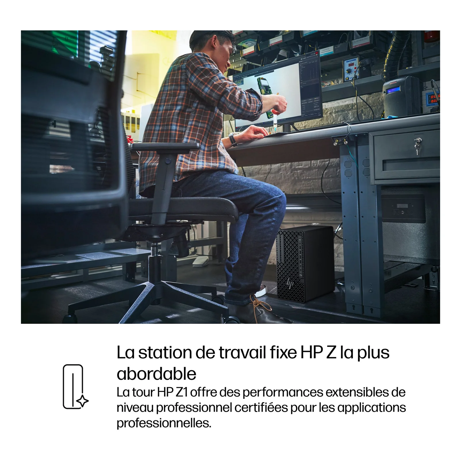 HP Z1 Tower G1i Intel Core Ultra 7 265 16 Go DDR5-SDRAM 1 To SSD NVIDIA RTX A1000 Windows 11 Pro Station de travail AI Workstation, AI PC Noir