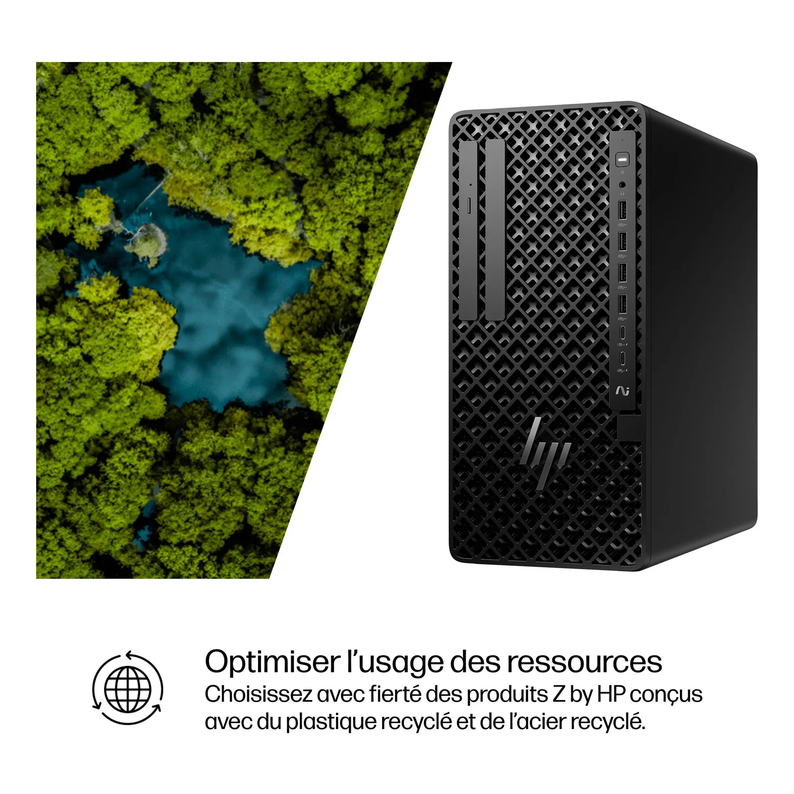 HP Z1 Tower G1i Intel Core Ultra 7 265 16 Go DDR5-SDRAM 512 Go SSD Windows 11 Pro Station de travail AI Workstation, AI PC Noir