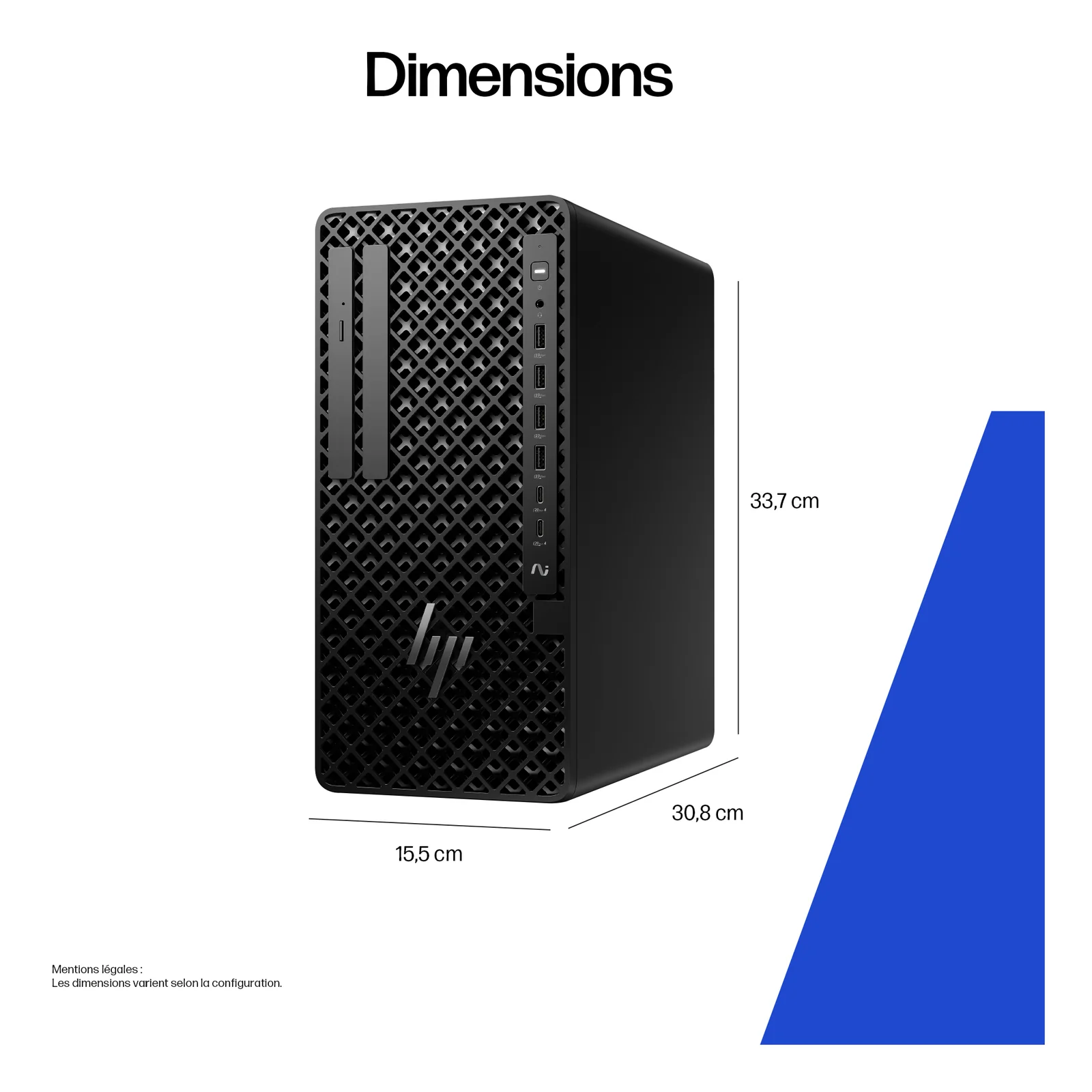 HP Z1 Tower G1i Intel Core Ultra 7 265 16 Go DDR5-SDRAM 512 Go SSD Windows 11 Pro Station de travail AI Workstation, AI PC Noir