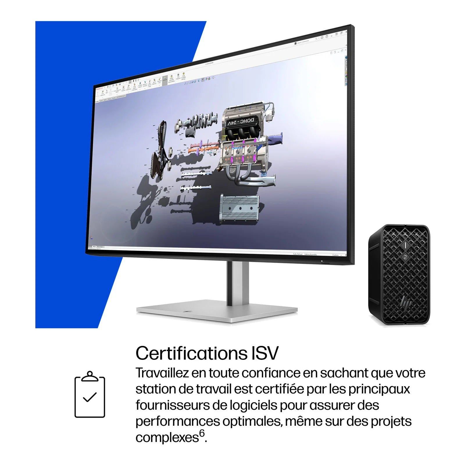 HP Z2 G1a Wolf Pro Security Edition Copilot+ PC AMD Ryzen AI Max PRO 390 64 Go LPDDR5x-SDRAM 2 To SSD Windows 11 Pro Mini PC Station de travail AI Workstation, AI PC Noir