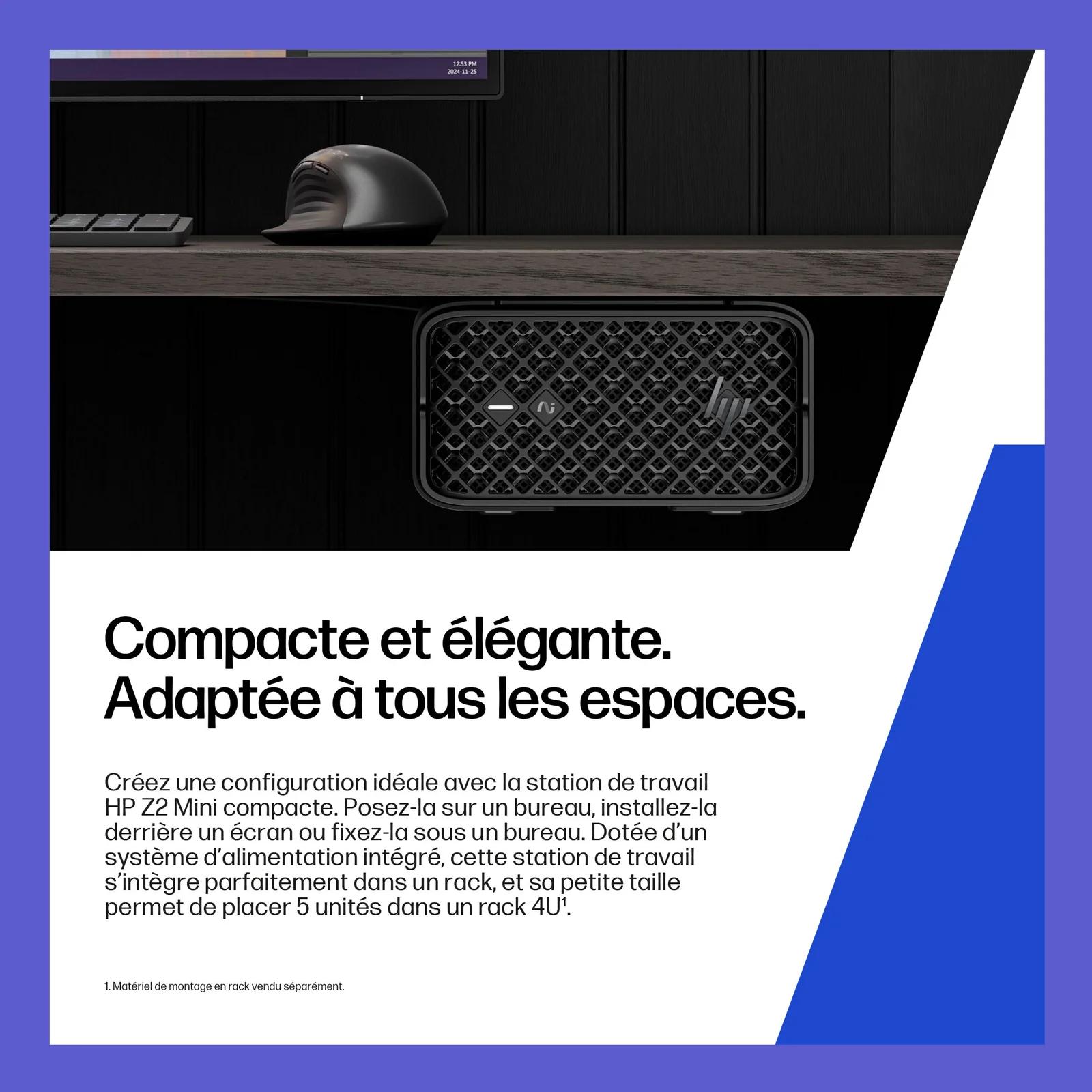 HP Z2 G1a Wolf Pro Security Edition Copilot+ PC AMD Ryzen AI Max PRO 390 64 Go LPDDR5x-SDRAM 2 To SSD Windows 11 Pro Mini PC Station de travail AI Workstation, AI PC Noir