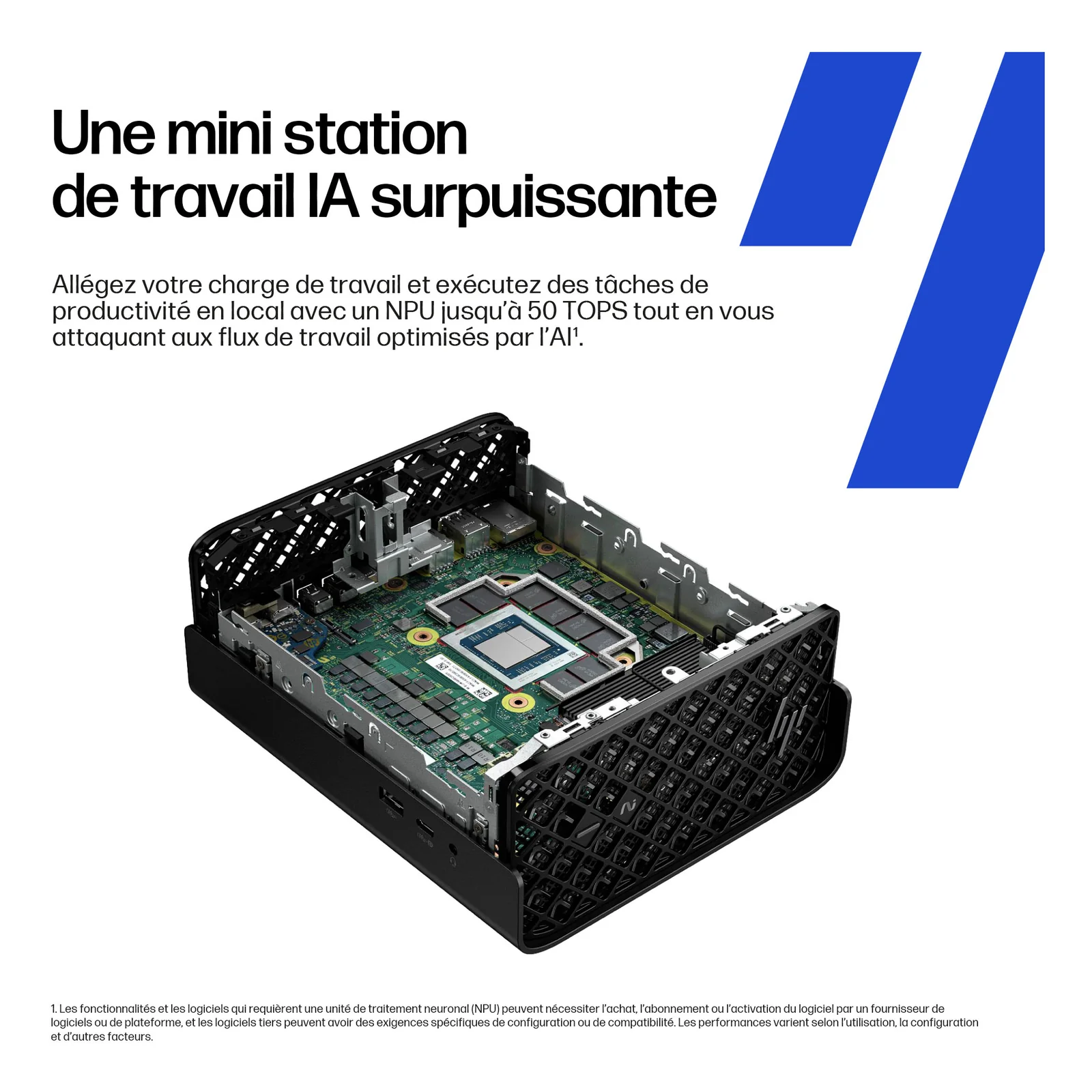 HP Z2 G1a Wolf Pro Security Edition Copilot+ PC AMD Ryzen AI Max PRO 390 64 Go LPDDR5x-SDRAM 2 To SSD Windows 11 Pro Mini PC Station de travail AI Workstation, AI PC Noir