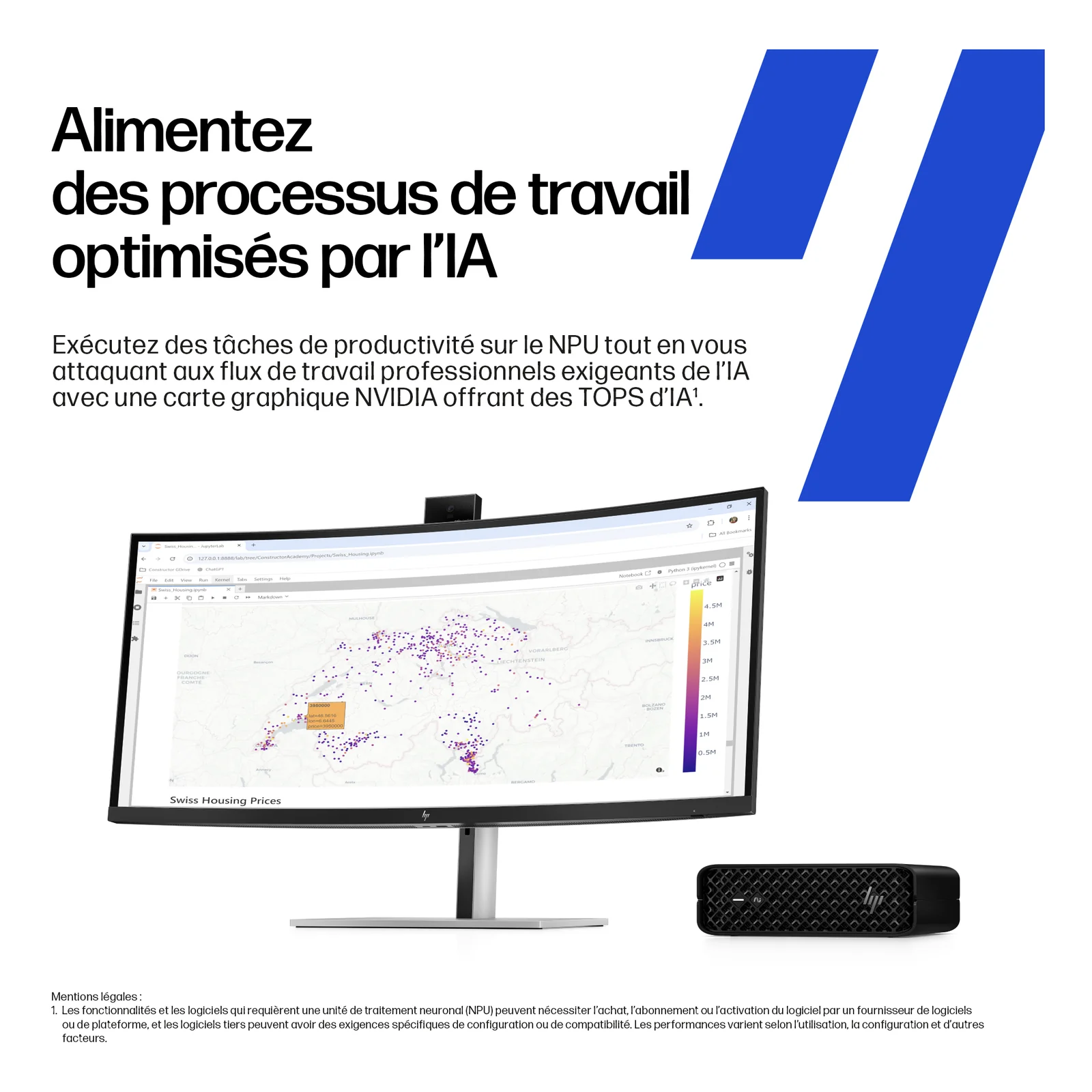 HP Z2 G1i Intel Core Ultra 9 285 32 Go DDR5-SDRAM 1 To SSD NVIDIA RTX 2000 Ada Windows 11 Pro Mini PC Station de travail AI Workstation, AI PC Noir