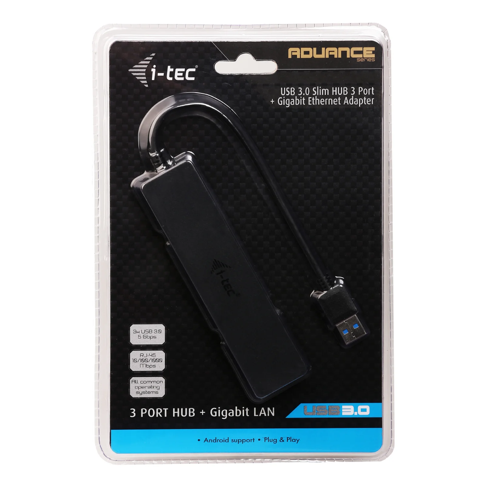i-tec Advance USB 3.0 Slim HUB 3 Port + Gigabit Ethernet Adapter