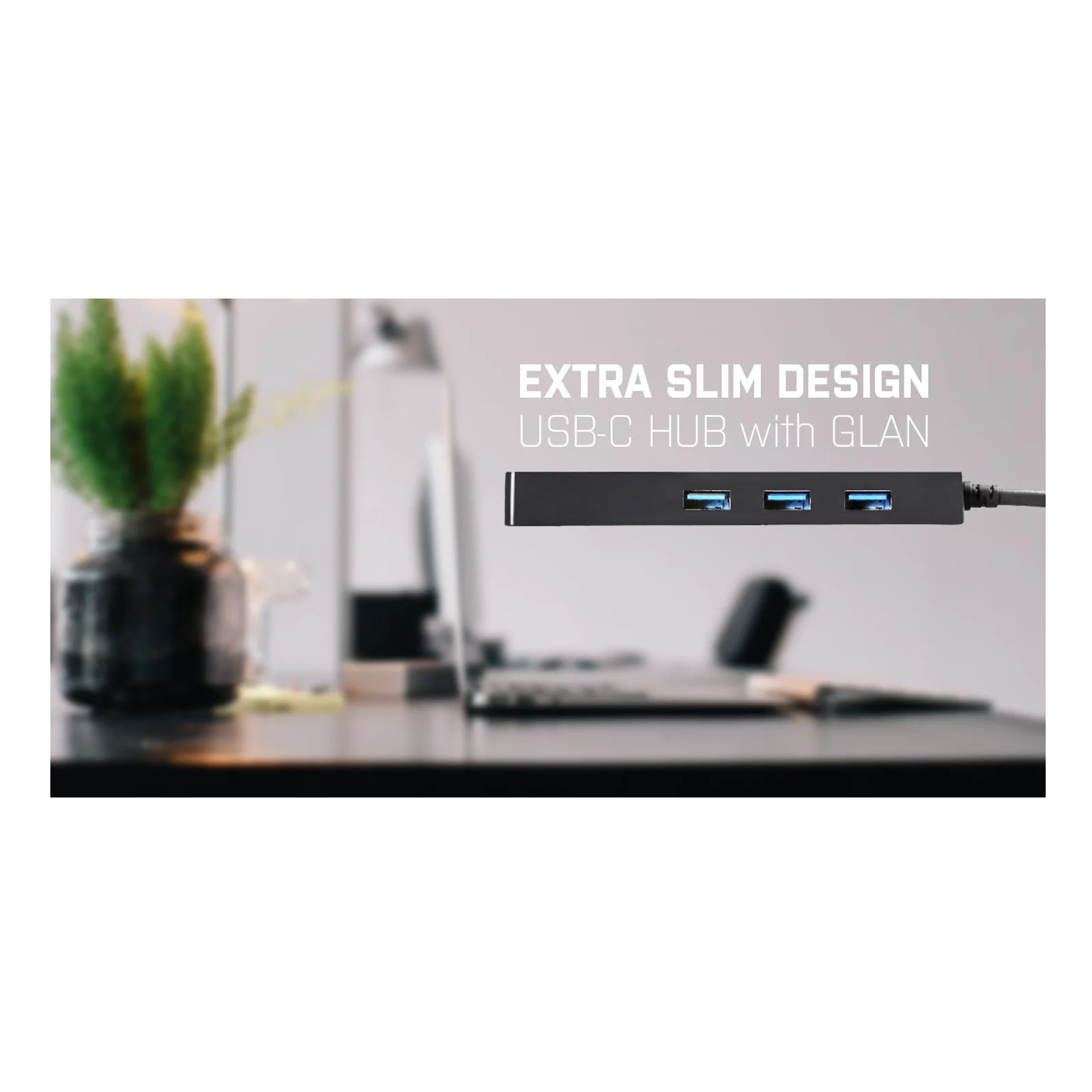 i-tec Advance USB-C Slim Passive HUB 3 Port + Gigabit Ethernet Adapter
