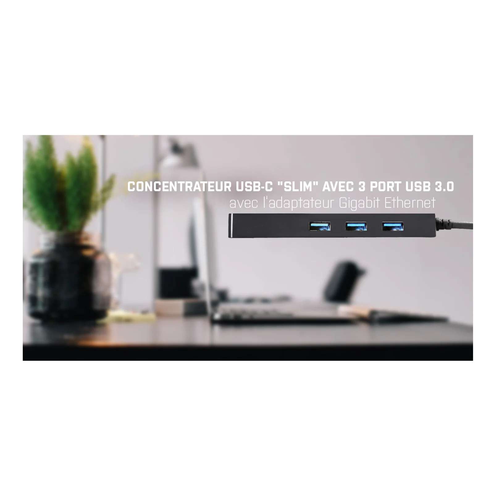 i-tec Advance USB-C Slim Passive HUB 3 Port + Gigabit Ethernet Adapter