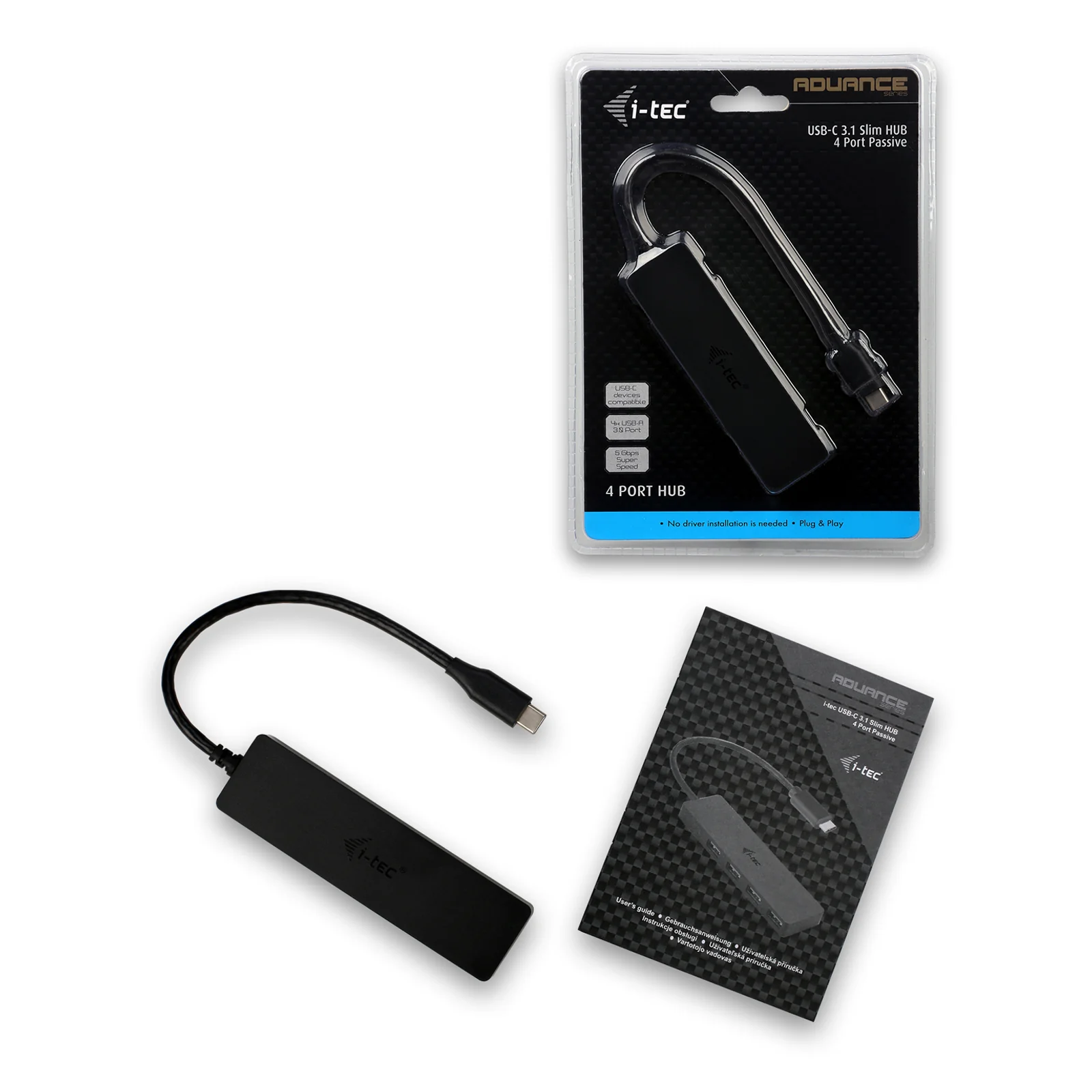 i-tec Advance USB-C Slim Passive HUB 4 Port