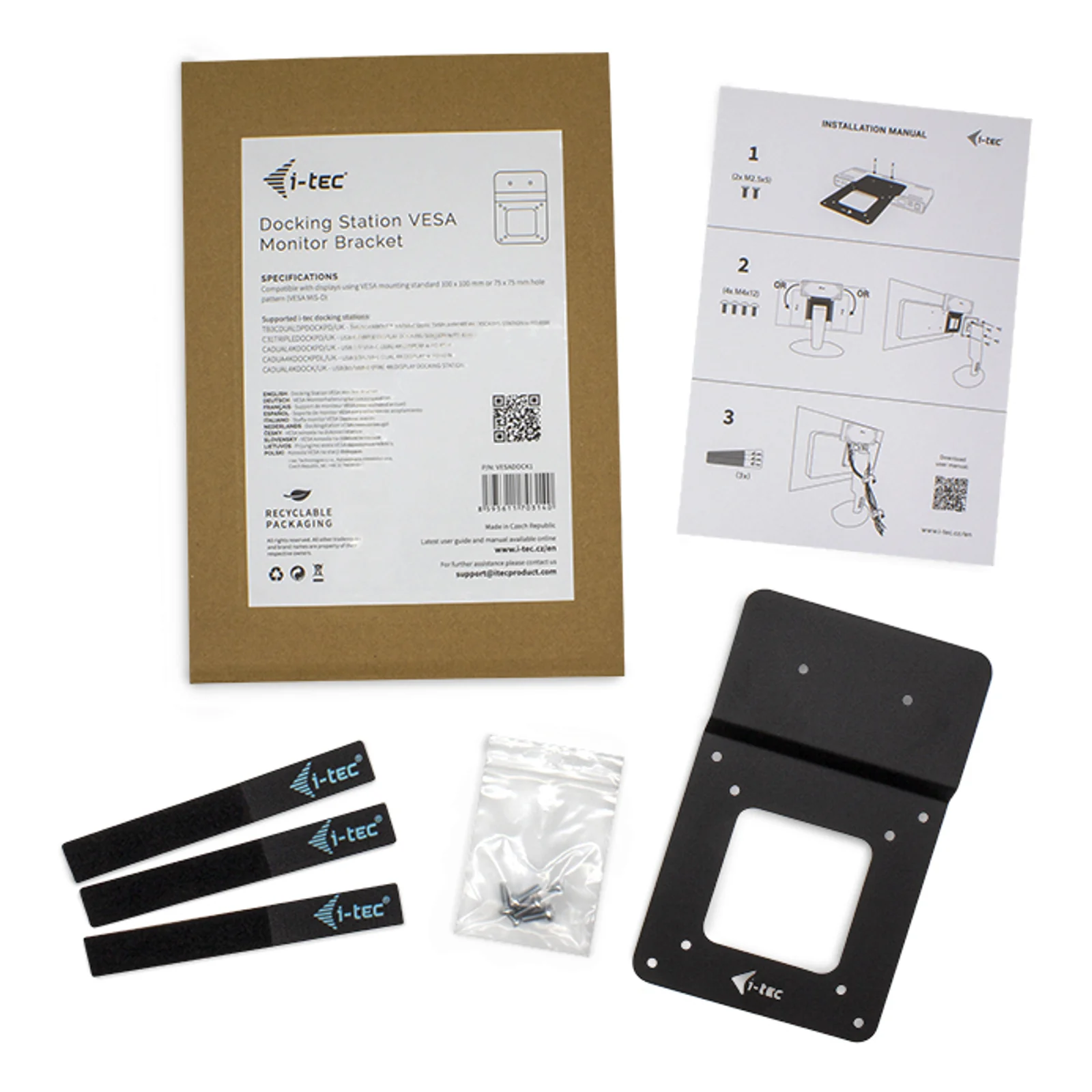 i-tec Docking station bracket, for monitors with VESA mount
