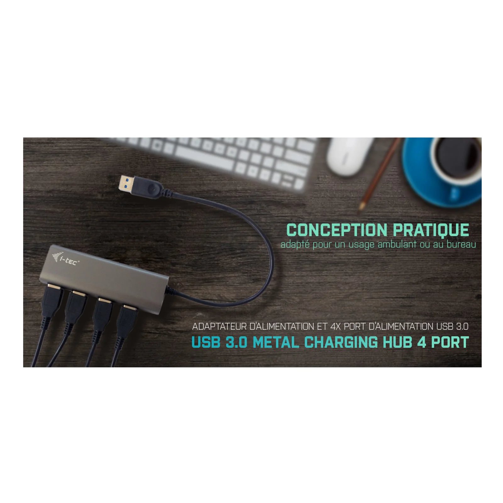 i-tec Metal Superspeed USB 3.0 4-Port Hub