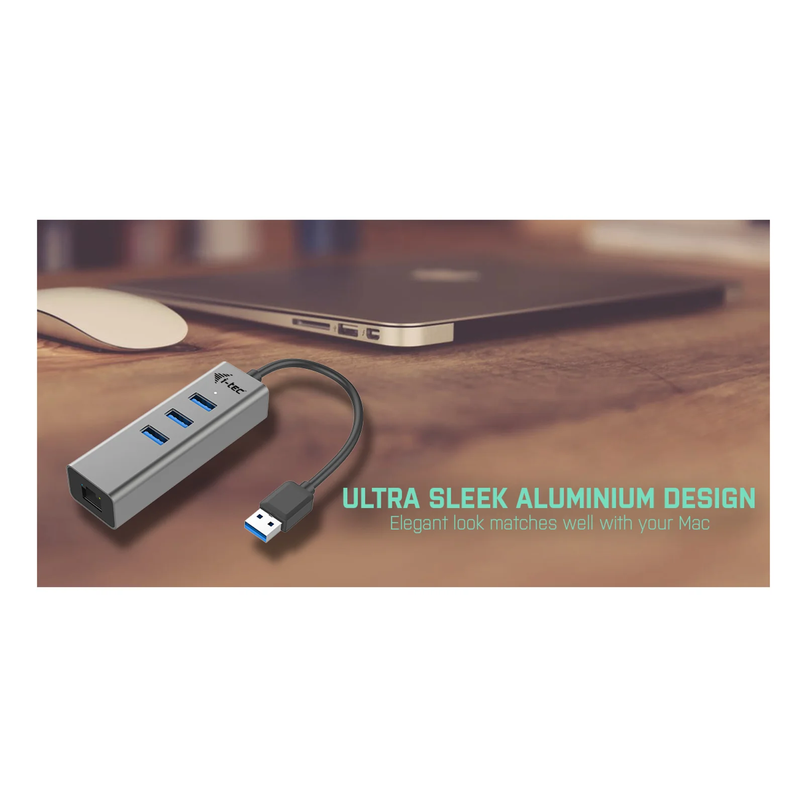 i-tec Metal USB 3.0 HUB 3 Port + Gigabit Ethernet Adapter