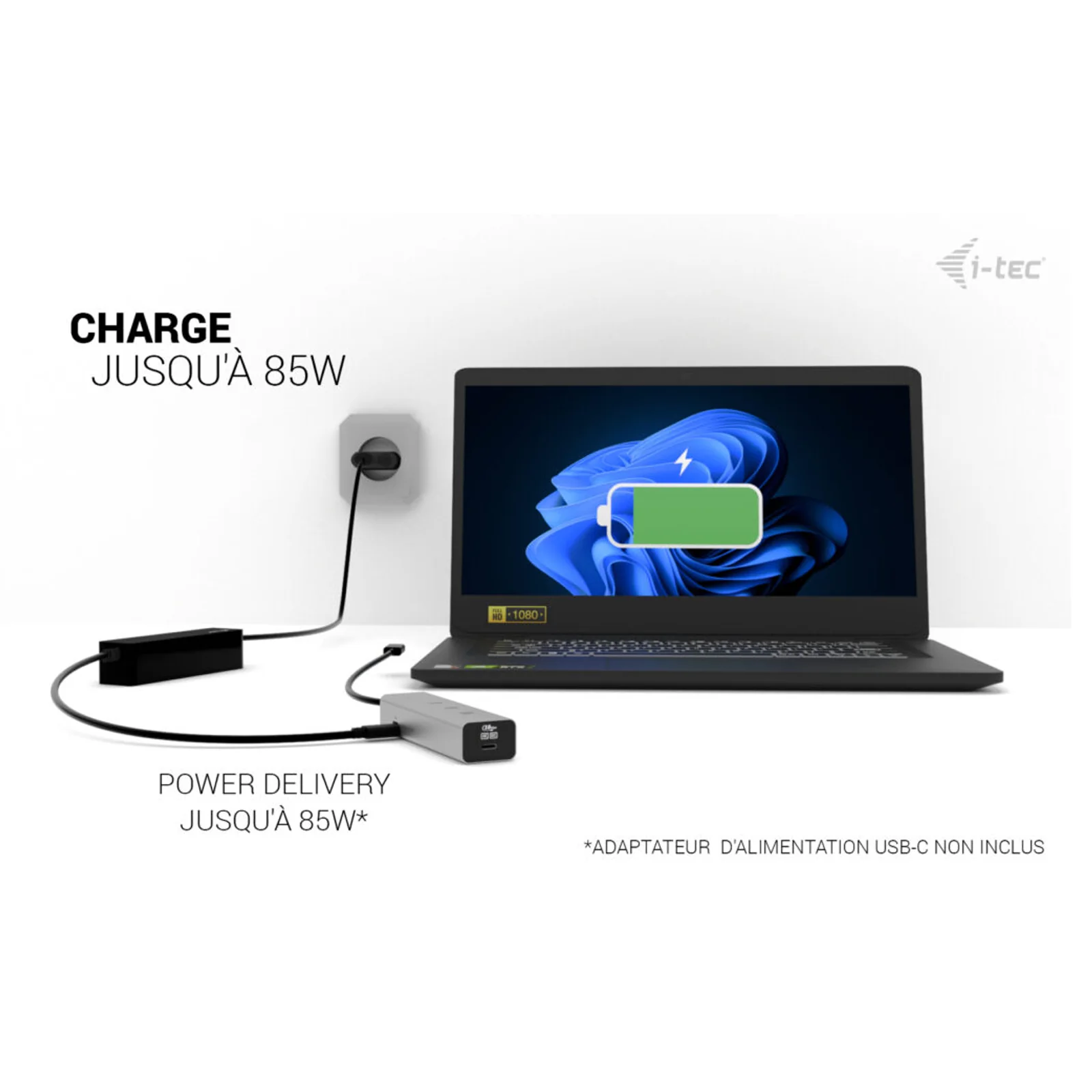 i-tec Metal USB-C Charging HUB 5port with USB-C video 8K + Power Delivery 85W