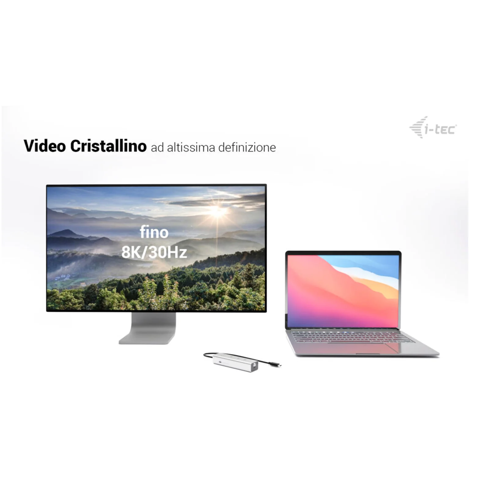 i-tec Metal USB-C Charging HUB 5port with USB-C video 8K + Power Delivery 85W