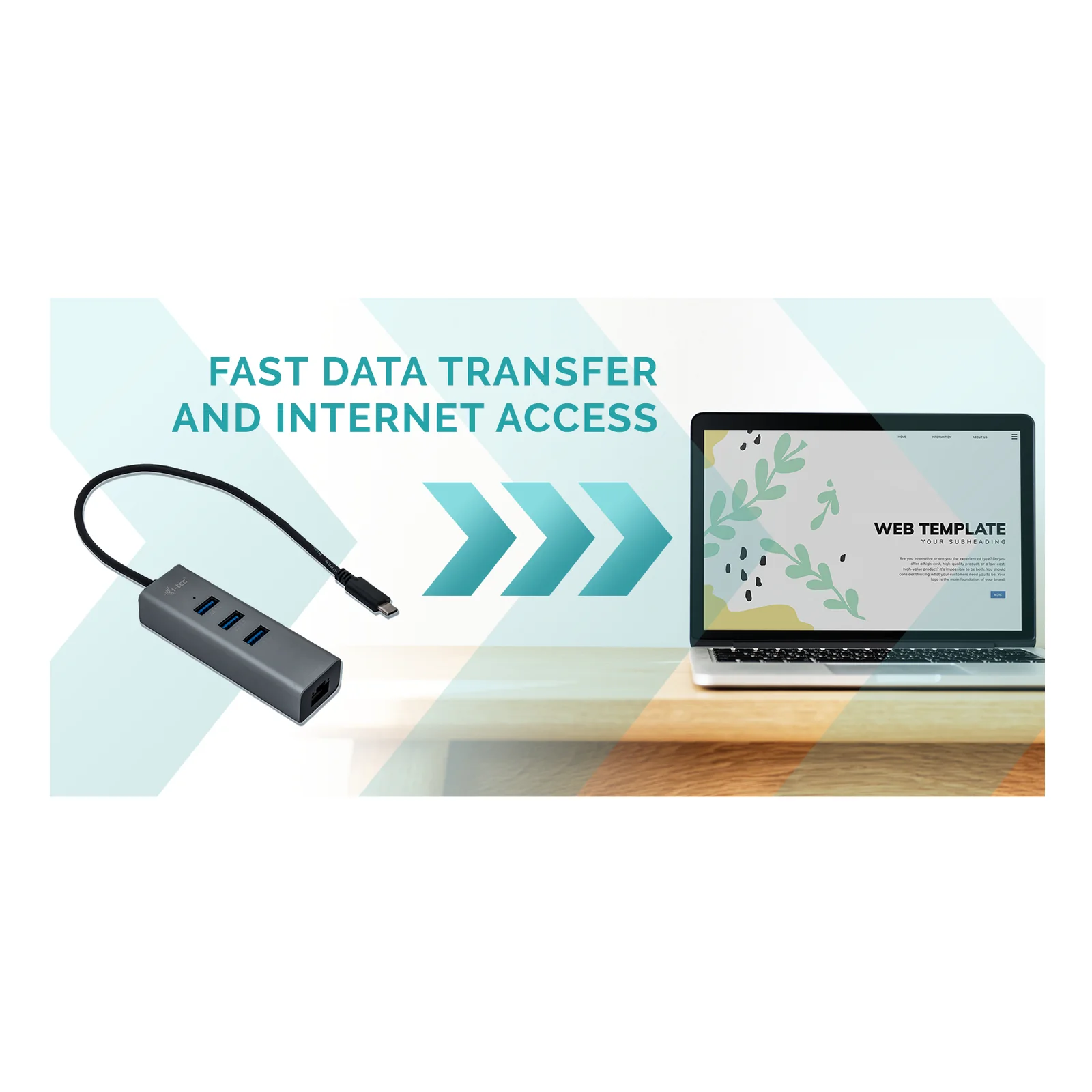 i-tec Metal USB-C HUB 3 Port + Gigabit Ethernet Adapter