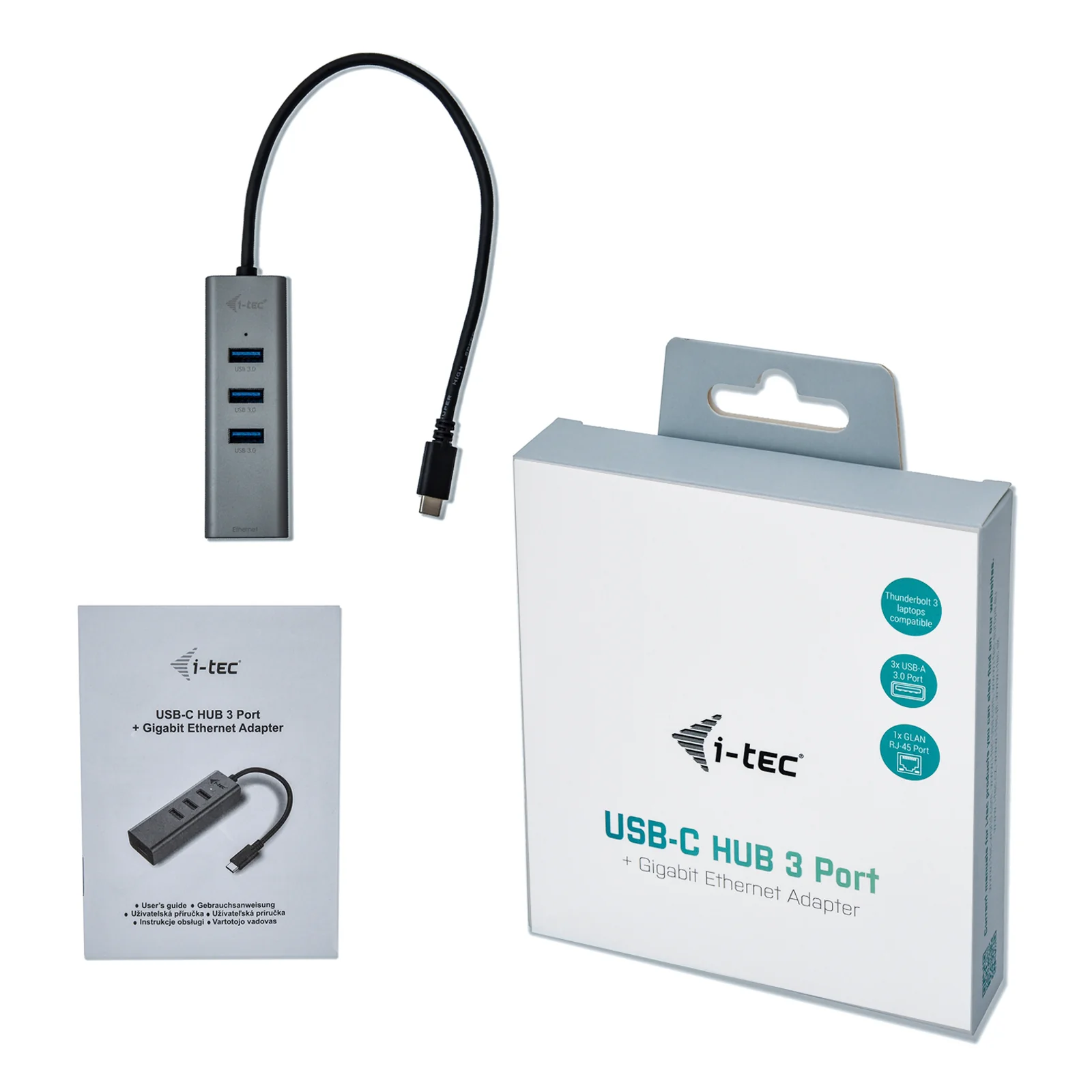 i-tec Metal USB-C HUB 3 Port + Gigabit Ethernet Adapter