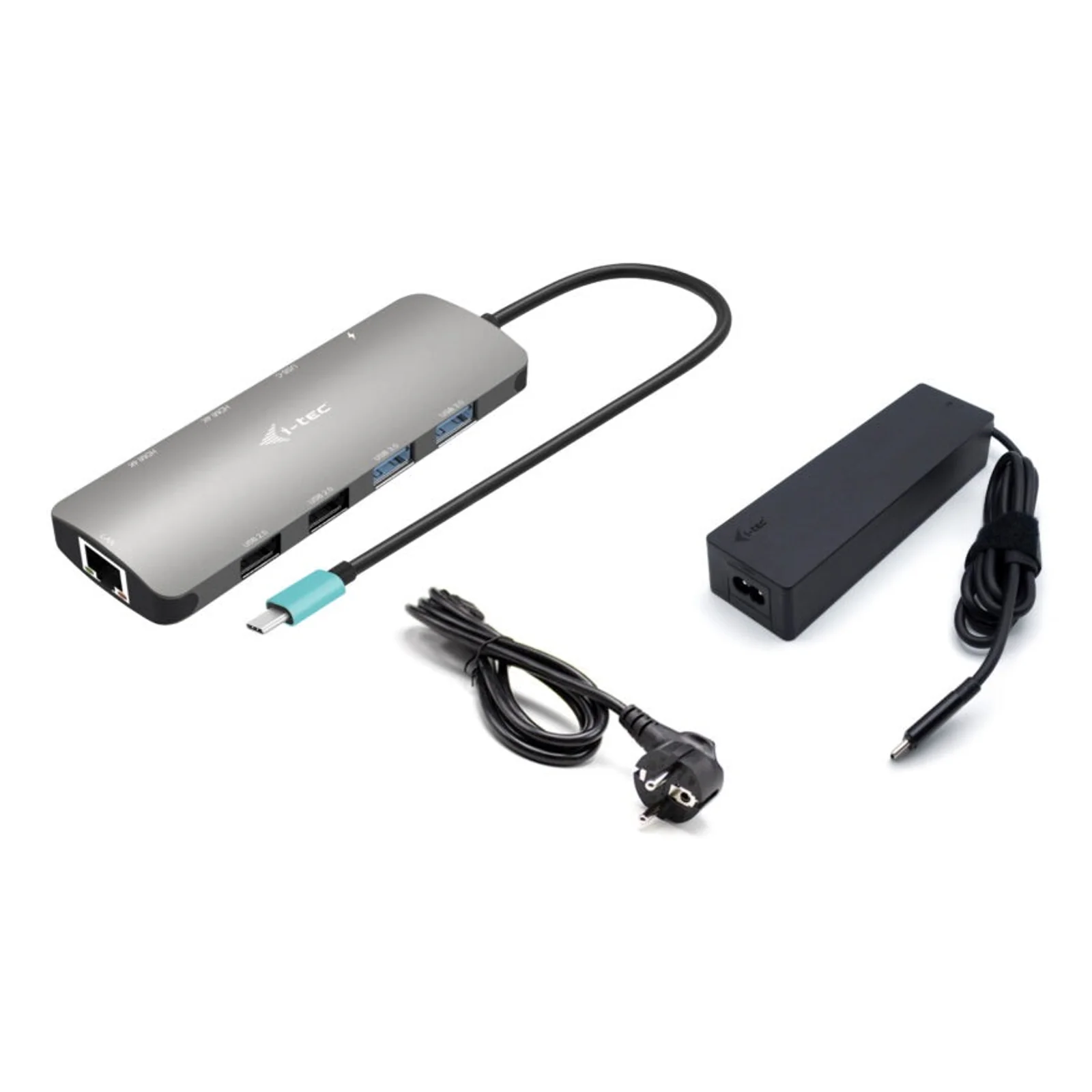 Metal USB-C Nano 2x Display Docking Station with PD 100 W + Charger 100W