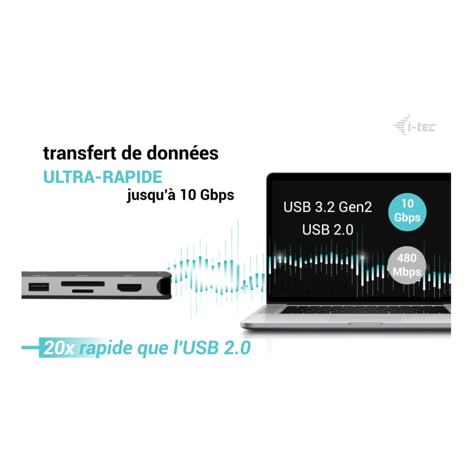 i-tec Metal USB-C Nano 3x Display Dock, 2x HDMI 1x USB-C video + Power Delivery 140W