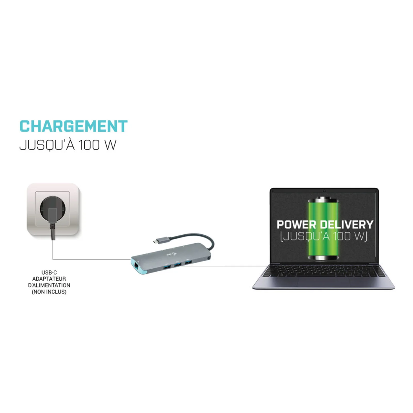 i-tec Metal USB-C Nano Docking Station 4K HDMI LAN + Power Delivery 100 W