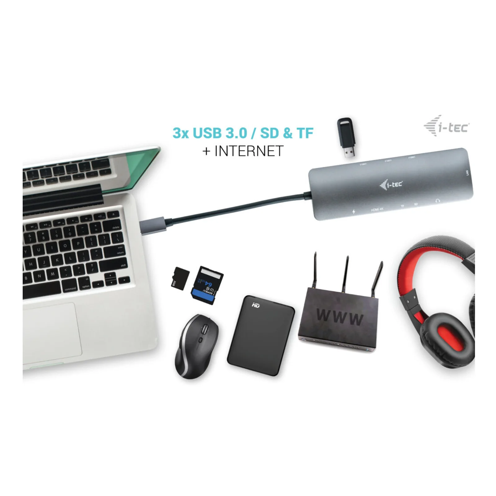 i-tec Metal USB-C Nano Docking Station 4K HDMI LAN + Power Delivery 100 W