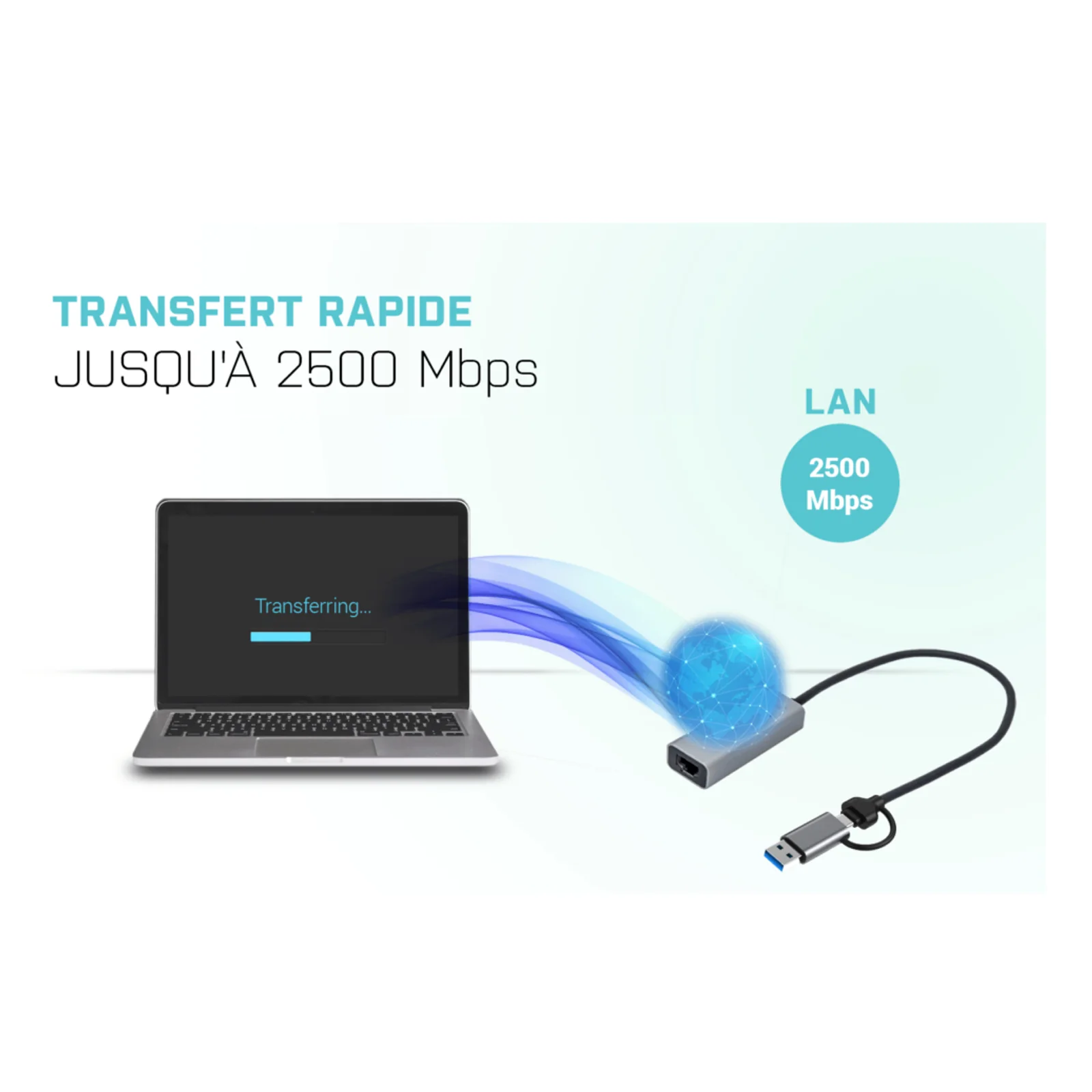 i-tec Metal USB-C/USB-A 2.5Gbps Ethernet Adapter
