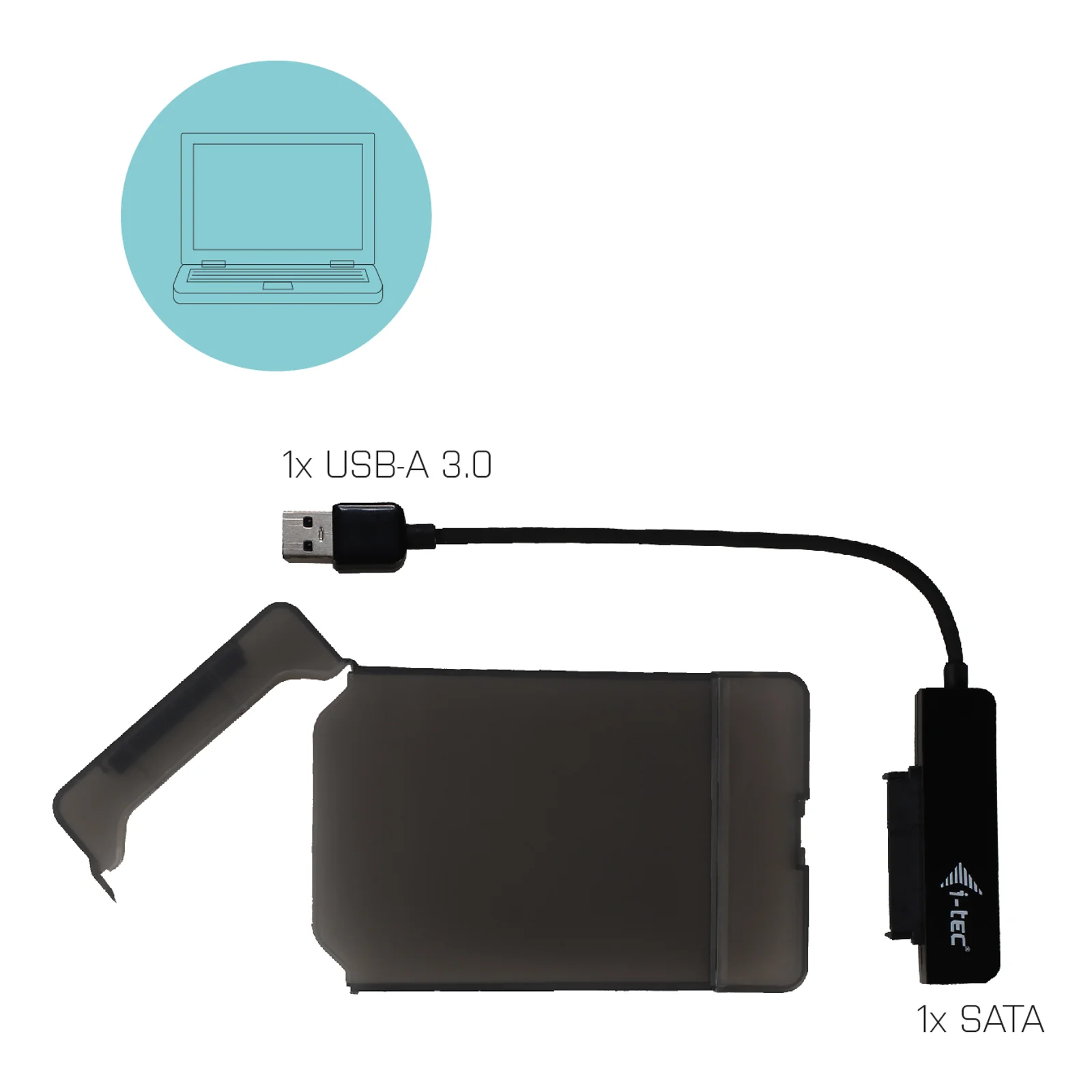 i-tec MySafe USB 3.0 Easy 2.5" External Case – Black