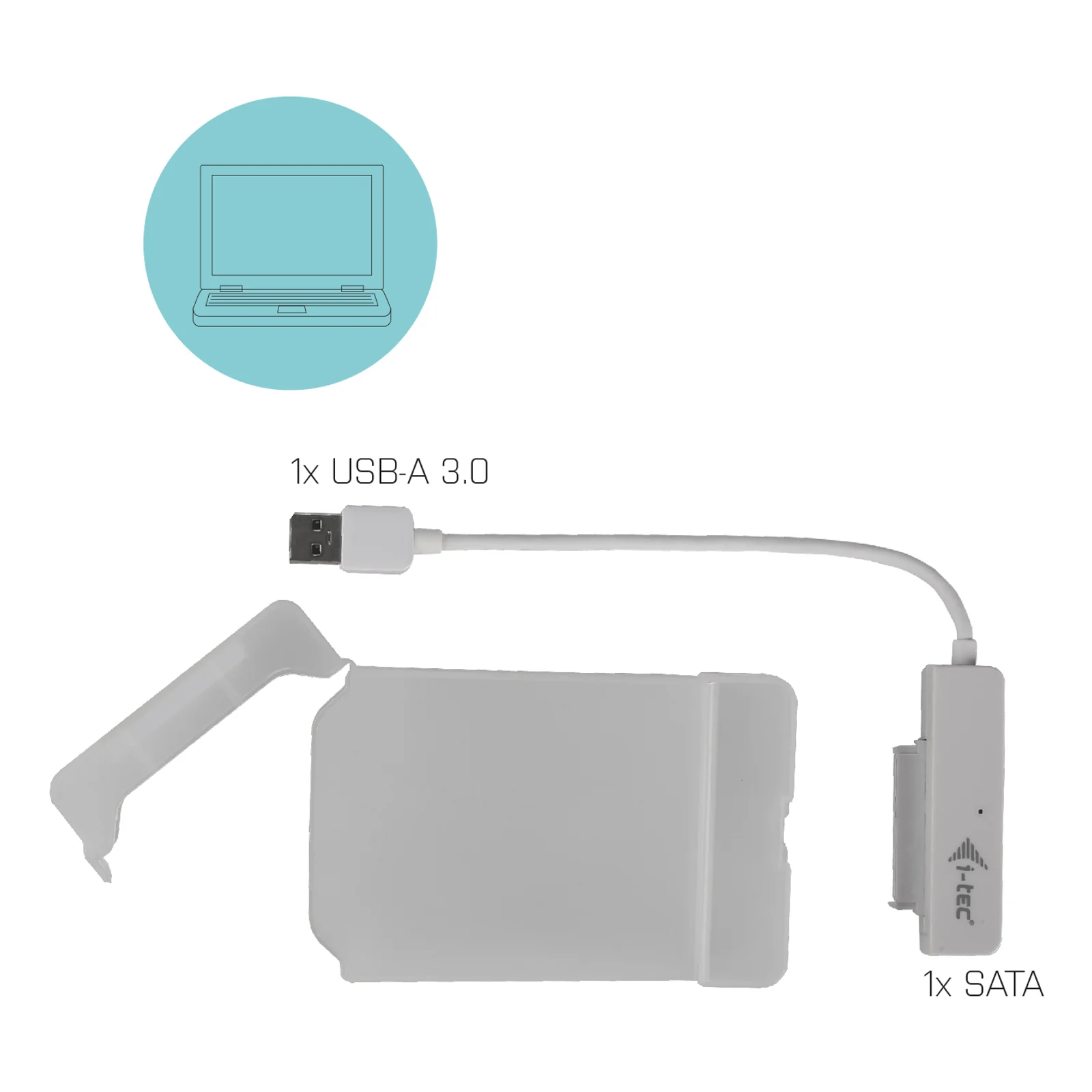 i-tec MySafe USB 3.0 Easy 2.5" External Case – White