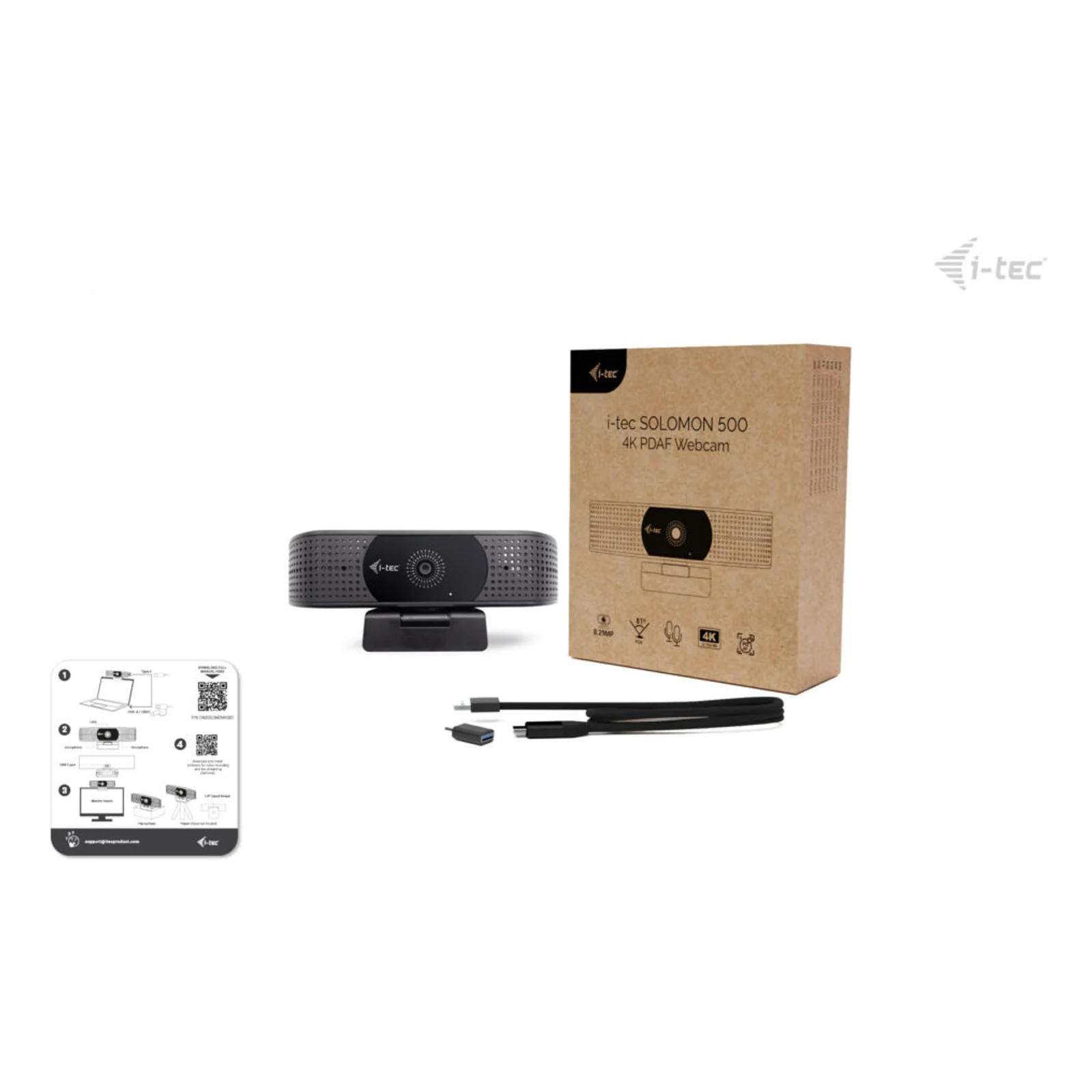 i-tec SOLOMON 500 4K PDAF Webcam