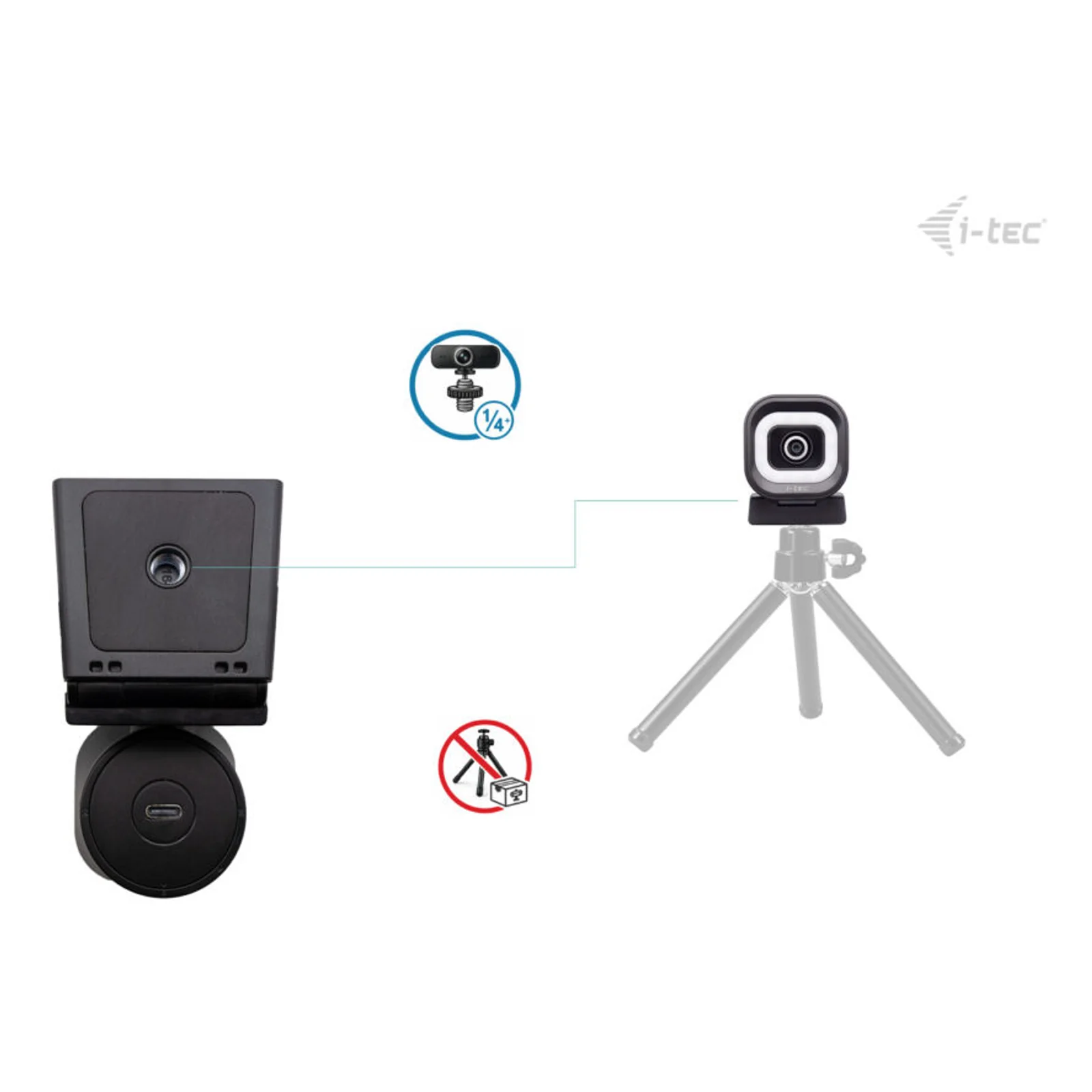 i-tec SOLOMON 700 STREAM 4K Webcam Ring Light