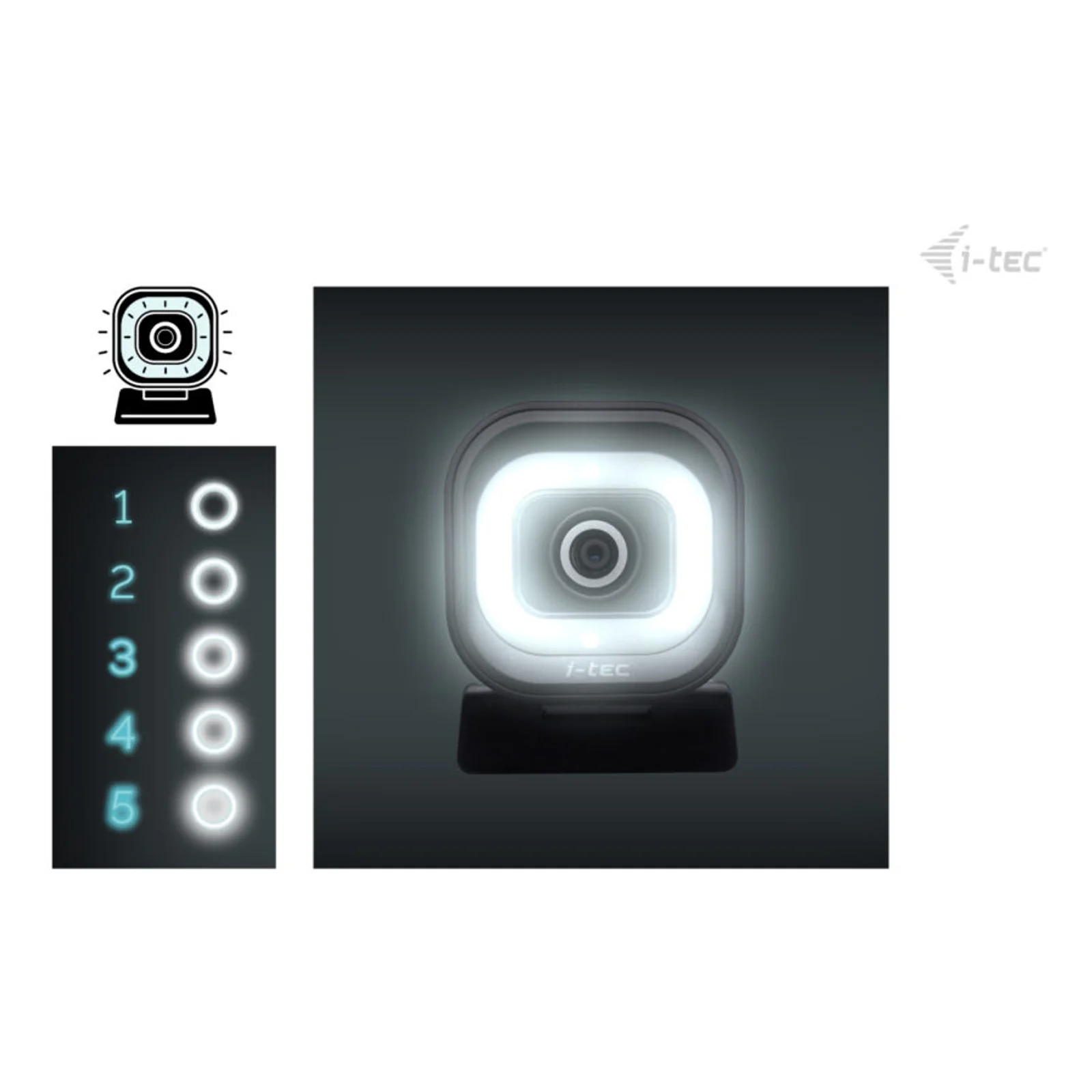i-tec SOLOMON 700 STREAM 4K Webcam Ring Light